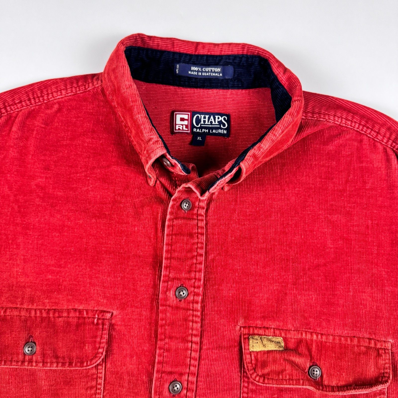 Chaps Ralph Lauren Chaps Ralph Lauren Corduroy Shirt XL Red Preppy 90s Workwear Size US XL / EU 56 / 4 - 5 Thumbnail