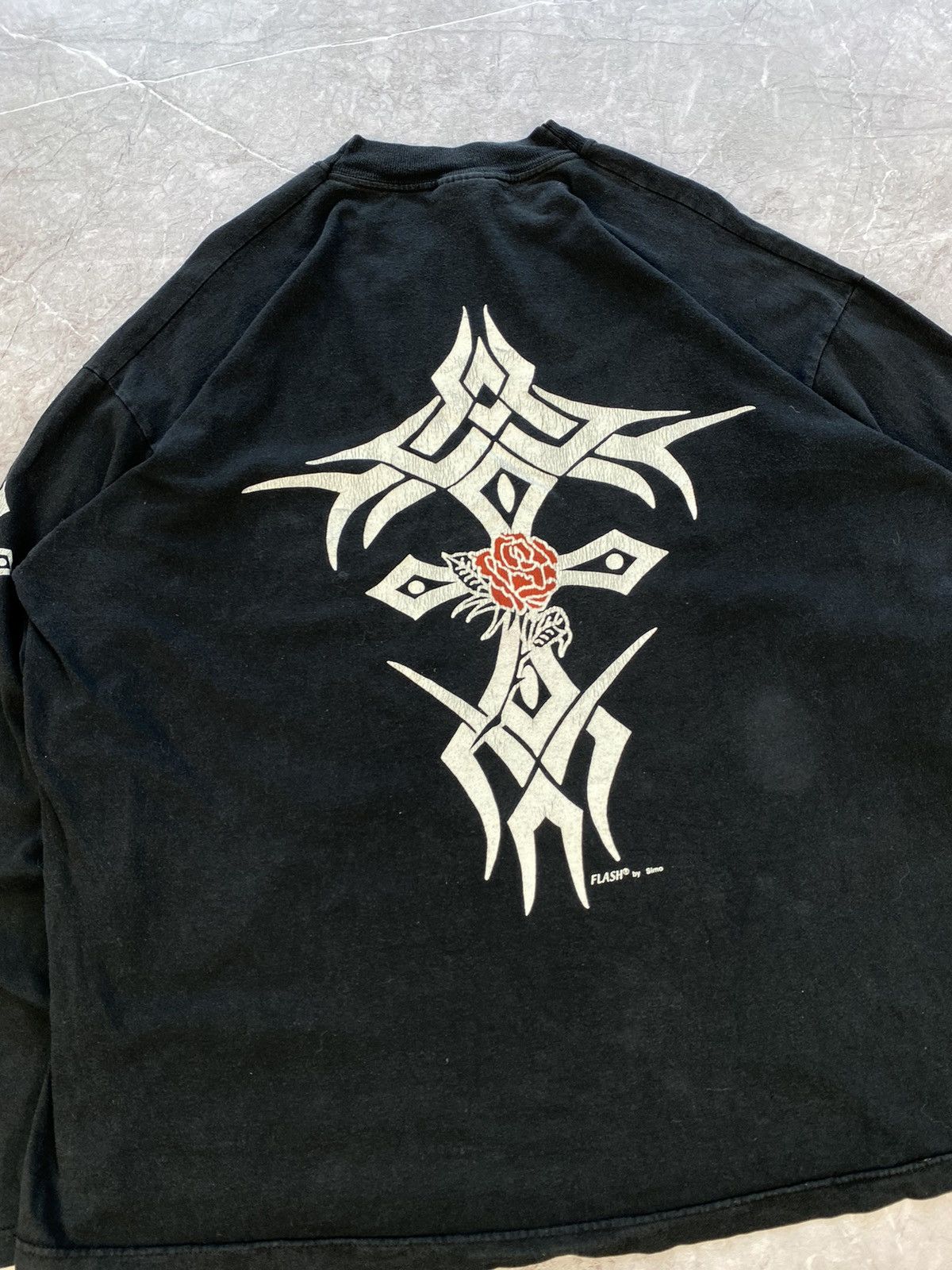 Band Tees × Vintage Vintage Rare FLASH by Simo Band USA Longsleeve Shirt Size US XL / EU 56 / 4 - 12 Thumbnail