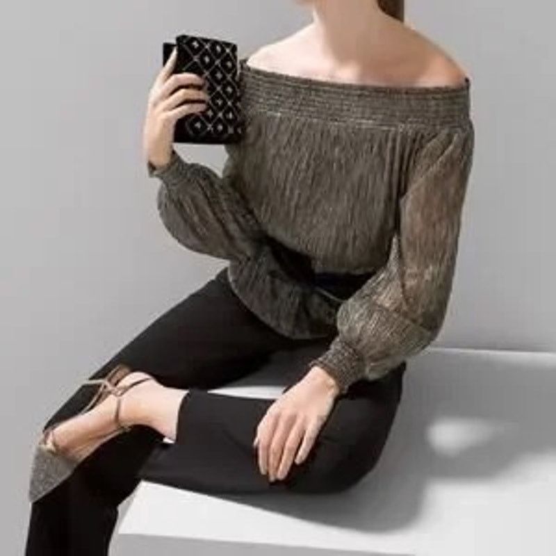 White House Black Market White House Black Market WHBM Puff Sleeve Off the Shoulder Size M / US 6-8 / IT 42-44 - 3 Thumbnail