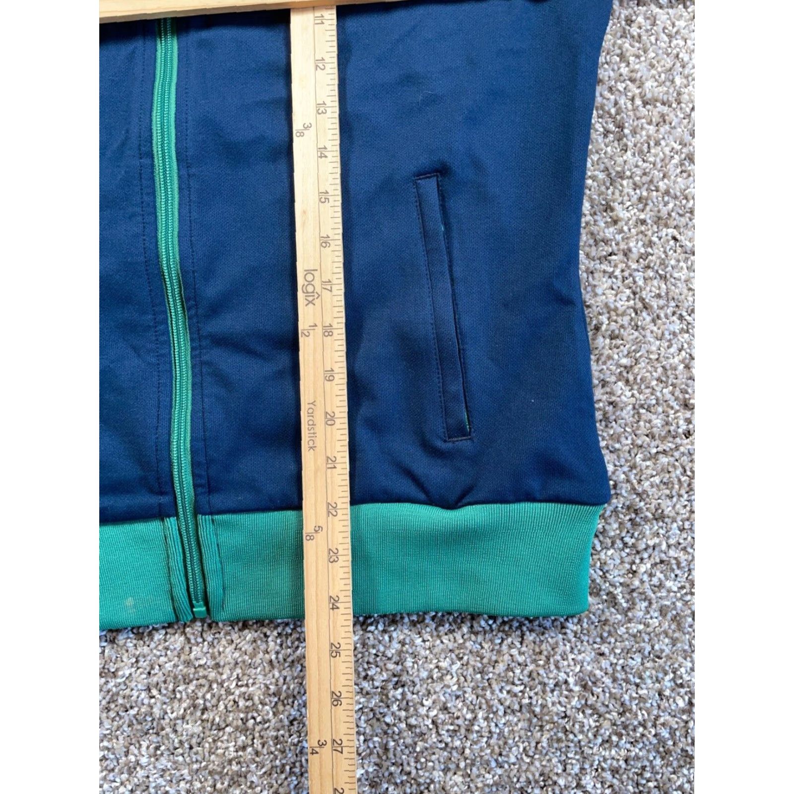 Vintage VINTAGE Monat Women's Track Jacket Medium Blue Green Zip Up Activewear Retro Sleeves Size M / US 6-8 / IT 42-44 - 7 Thumbnail