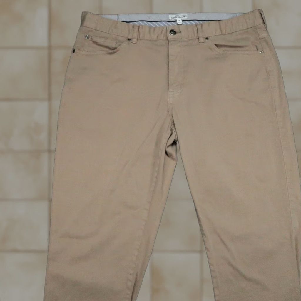 Peter Millar VINTAGE Peter Millar Pants Mens 38x33 Beige Chino 5 Pocket Ultimate Sateen Trouser Size US 38 / EU 54 - 1 Thumbnail
