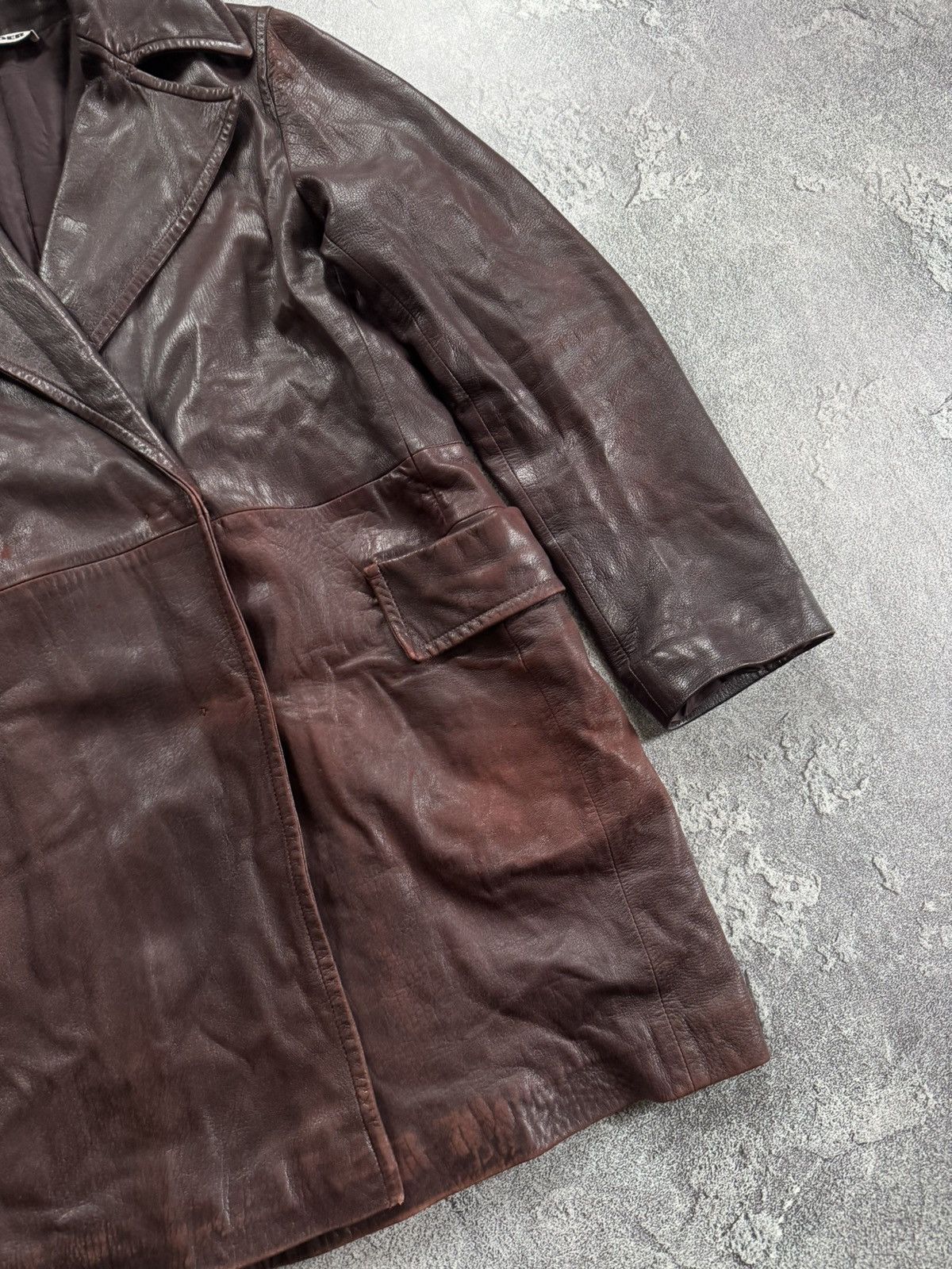 Jil Sander × Vintage Jil Sander 42 Wmns leather jacket blazer coat vintage Size M / US 6-8 / IT 42-44 - 8 Thumbnail