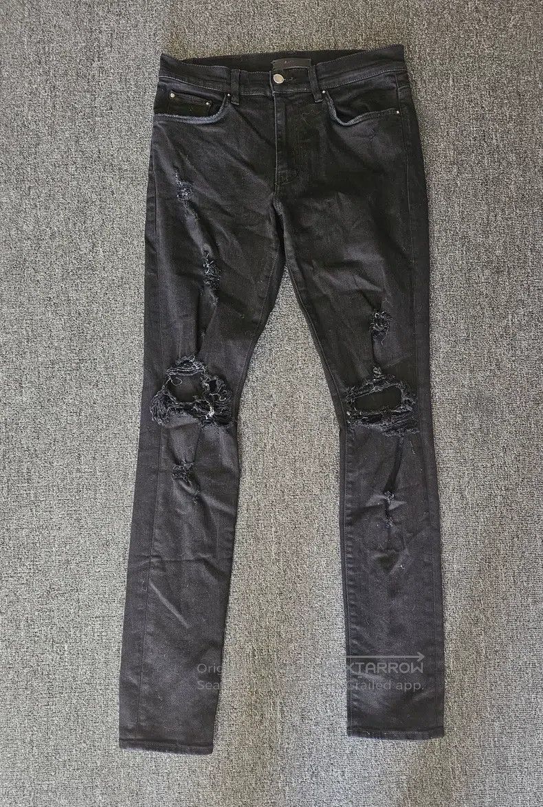 Amiri Amiri Size 32 Grey jeans with holes Size US 32 / EU 48 - 1 Thumbnail