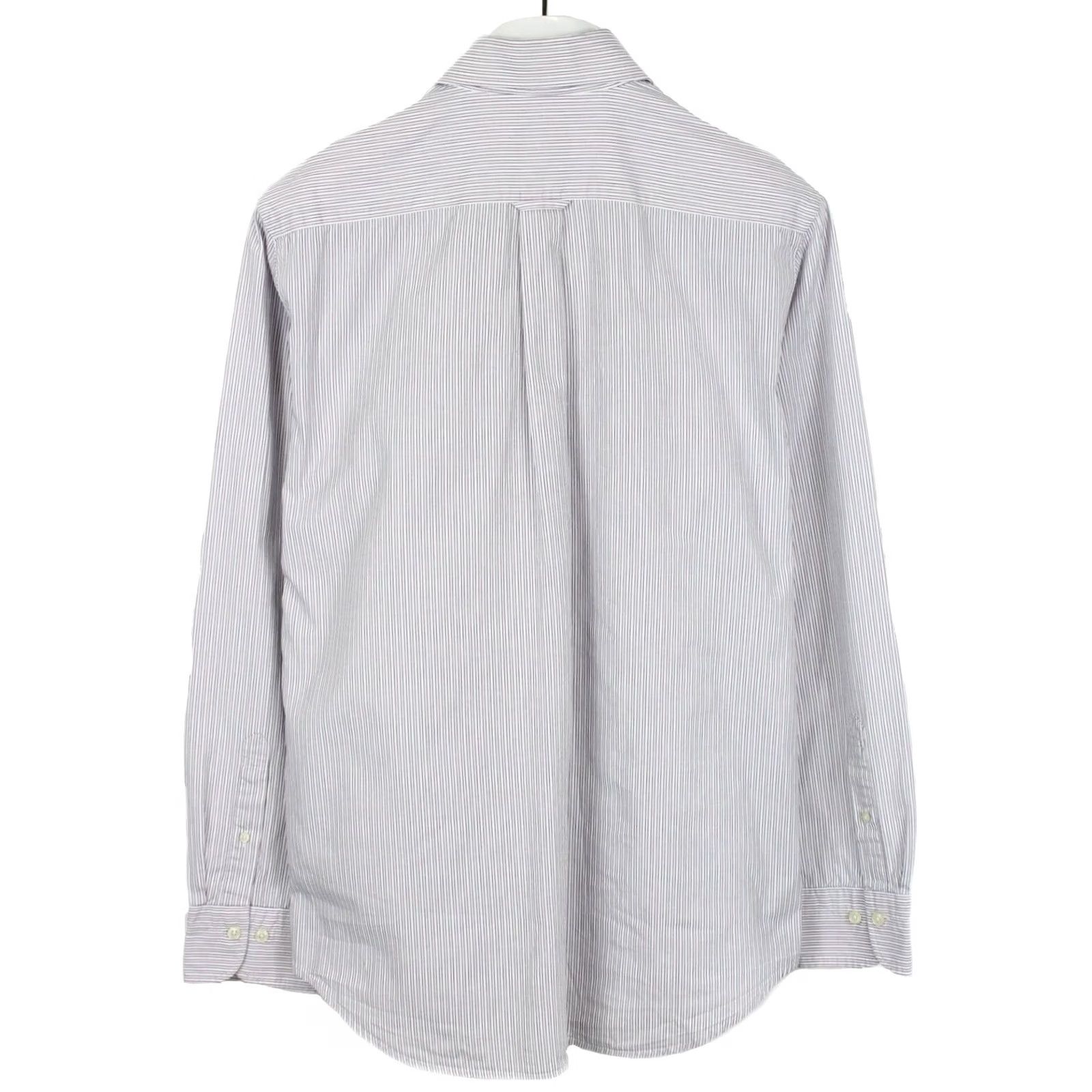 Gant GANT Regular Fit Shirt Mens MEDIUM Pinstriped Grey Pocket Logo Spread Button-Up Shirt Size US M / EU 48-50 / 2 - 2 Thumbnail