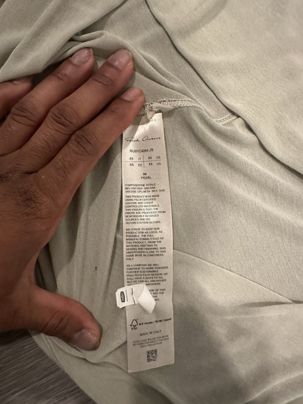 Rick Owens Rick Owen Tshirt Size US XS / EU 42 / 0 - 5 Thumbnail