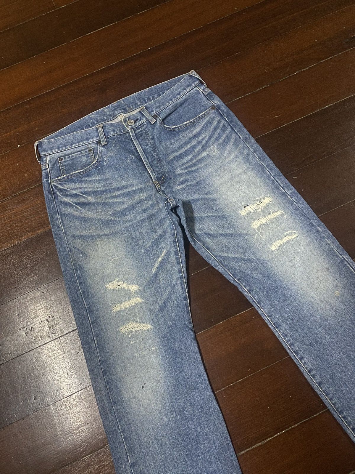 Takeo Kikuchi Rare Vintage design Takeo Kikuchi jeans distressed boro Size US 34 / EU 50 - 5 Thumbnail