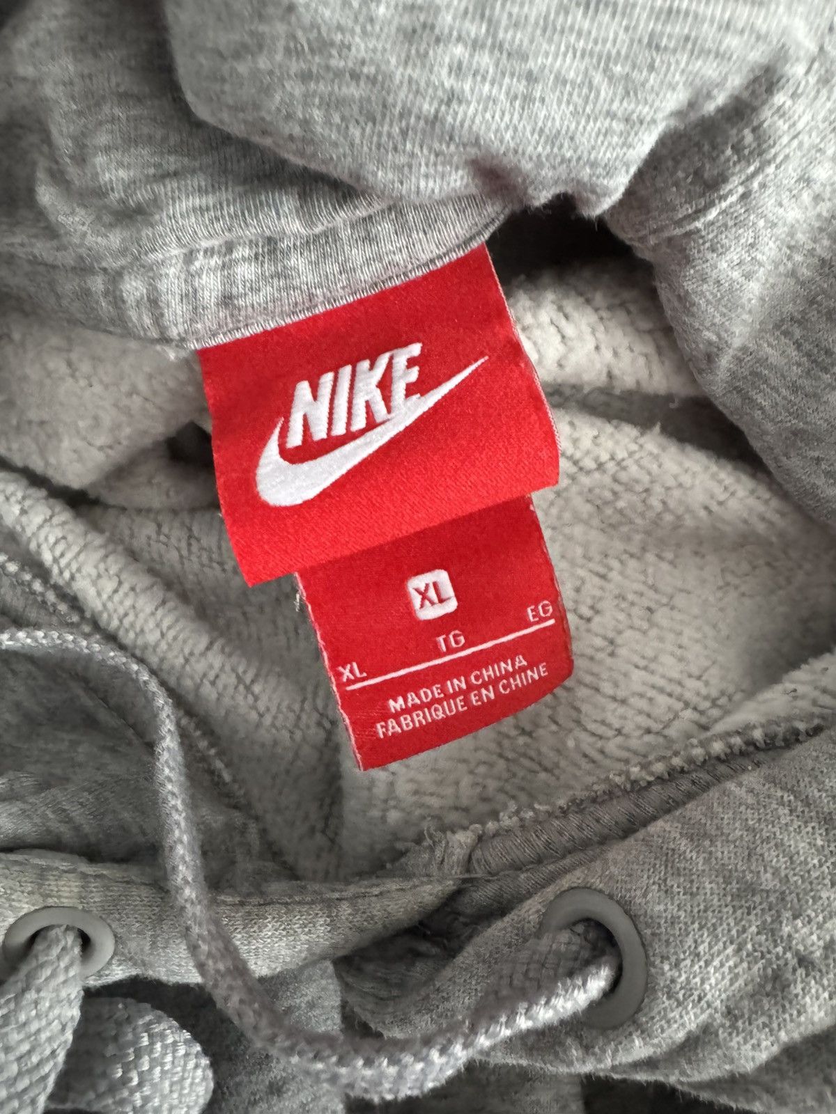 Kith × Nike Kith X Nike Flight Hoodie Gray with Red “K” size XL Size US XL / EU 56 / 4 - 5 Thumbnail
