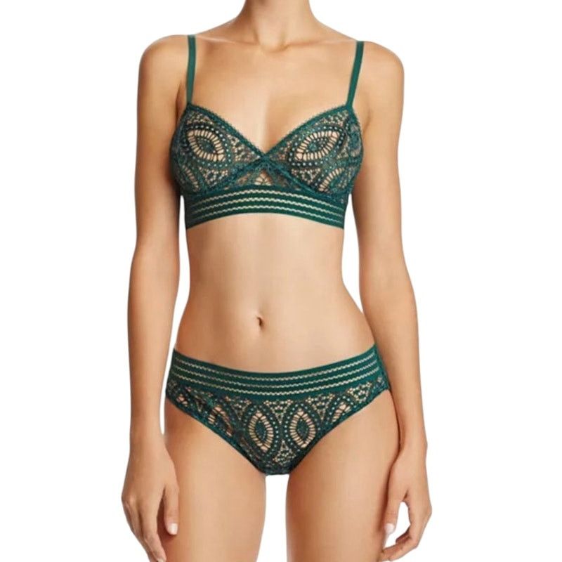 Else Women's Medium Green Lace Sexy Thong Panty Lingerie