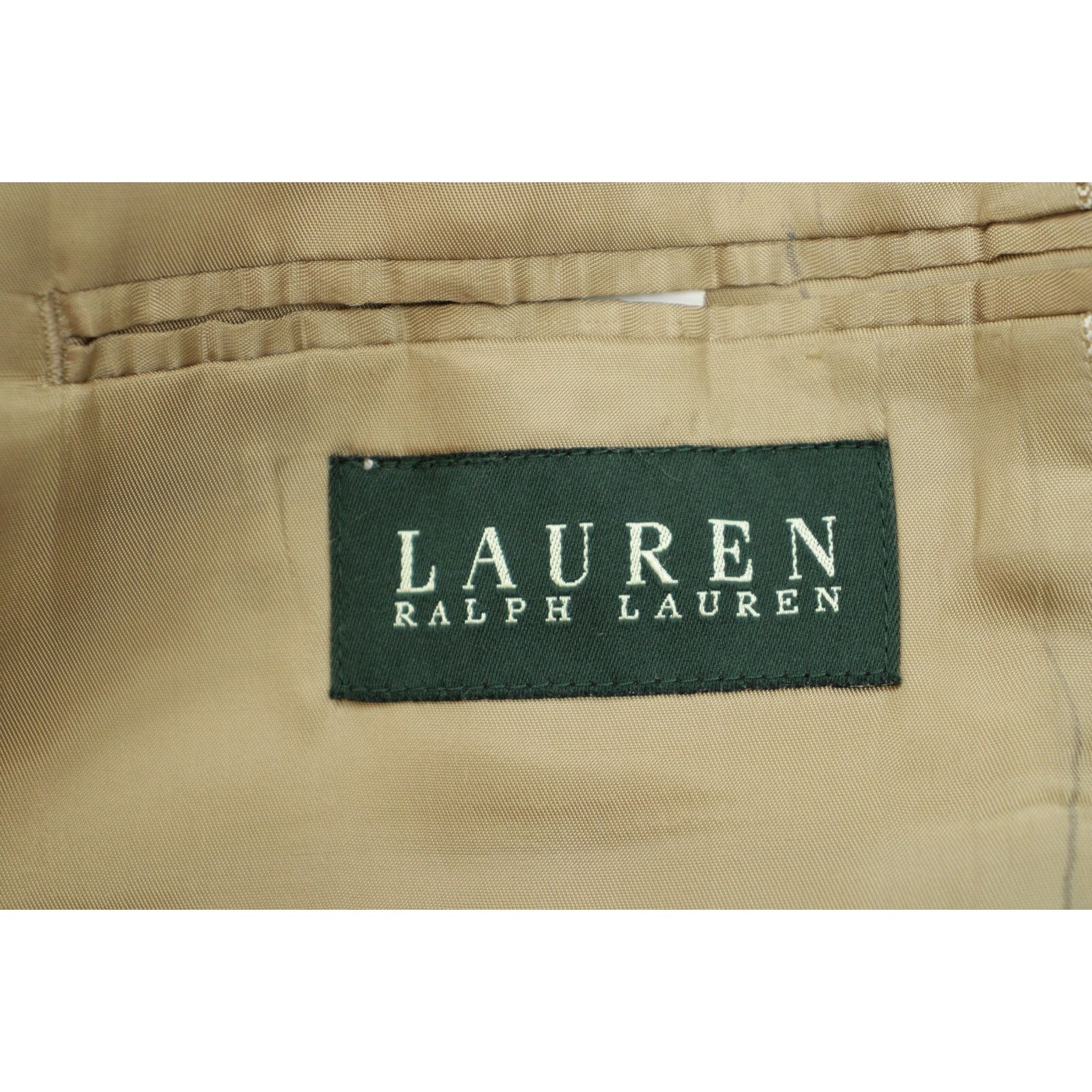 Lauren Ralph Lauren Lauren Ralph Lauren Blazer Mens Size 42R Beige Silk Wool Size 42R - 5 Thumbnail
