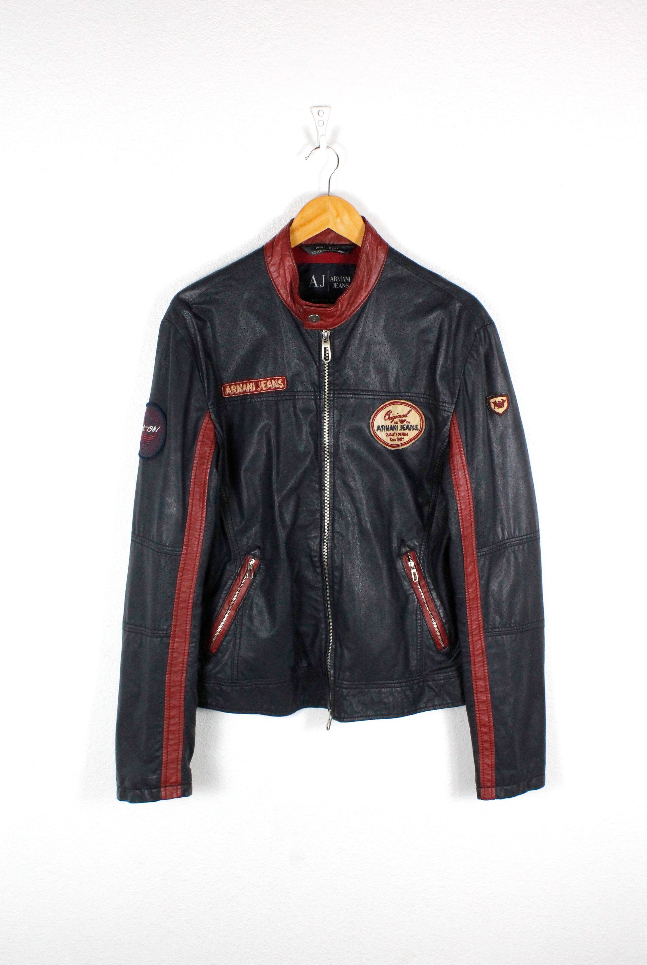 Men's Giorgio Armani Leather Jackets | Grailed