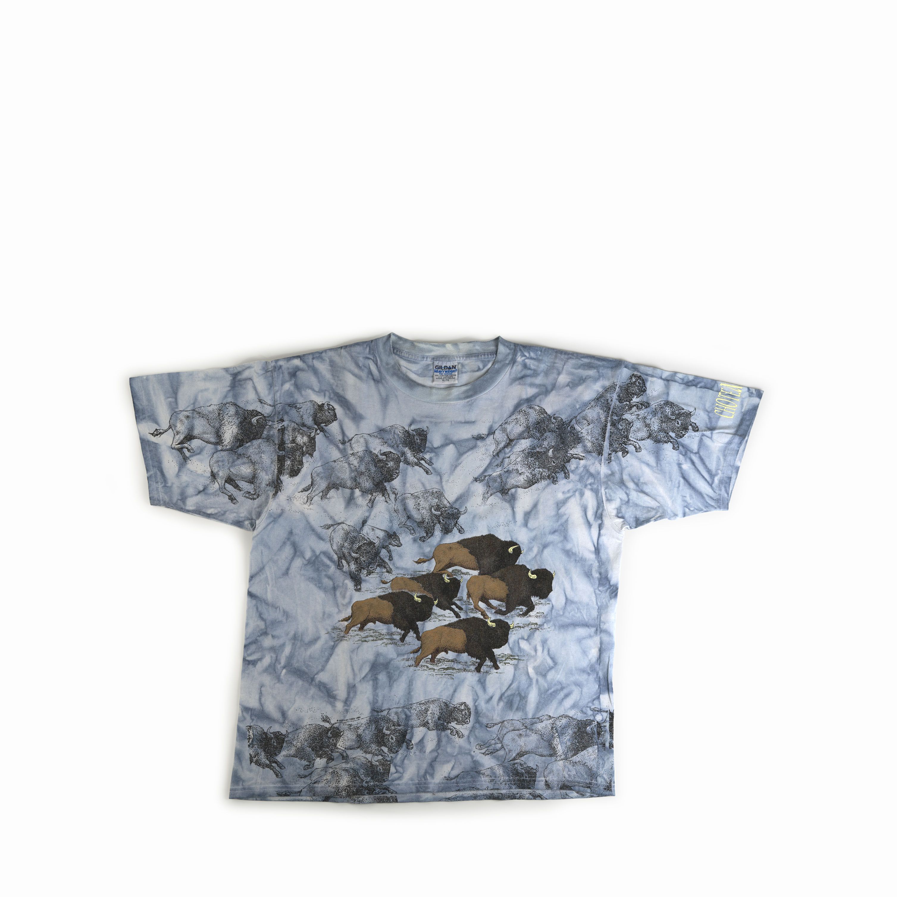 Gildan Vintage 1994 Bison Buffalo Bull AOP All Over Print Tee Shirt Size US XL / EU 56 / 4 - 1 Thumbnail