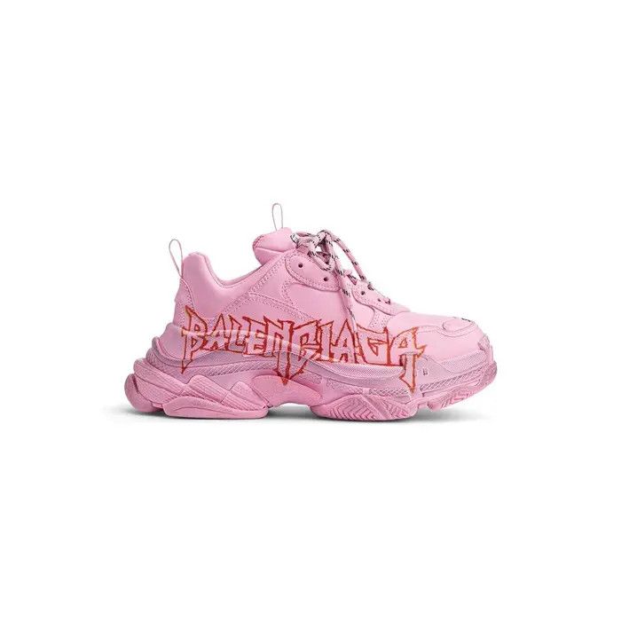 Balenciaga o1bcso1str0126 Triple S Sneakers Diy Metal in Pink Size US 11 / IT 41 - 1 Thumbnail