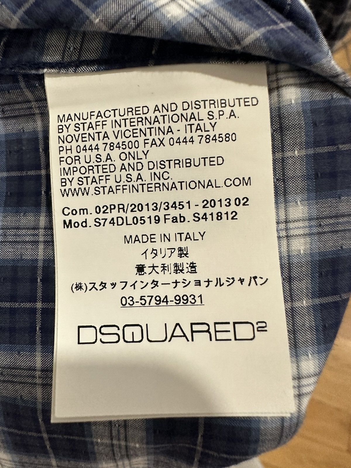 Dsquared2 Dsquared blue tartan checked plaid shirt Size US L / EU 52-54 / 3 - 5 Thumbnail