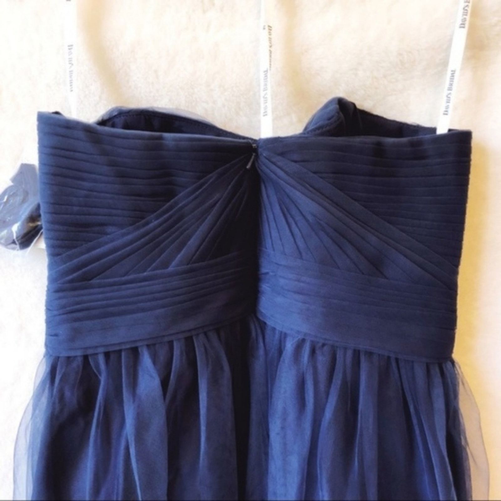 Other David’s Bridal Blue Strapless Tulle Short Dress Size M / US 6-8 / IT 42-44 - 3 Thumbnail