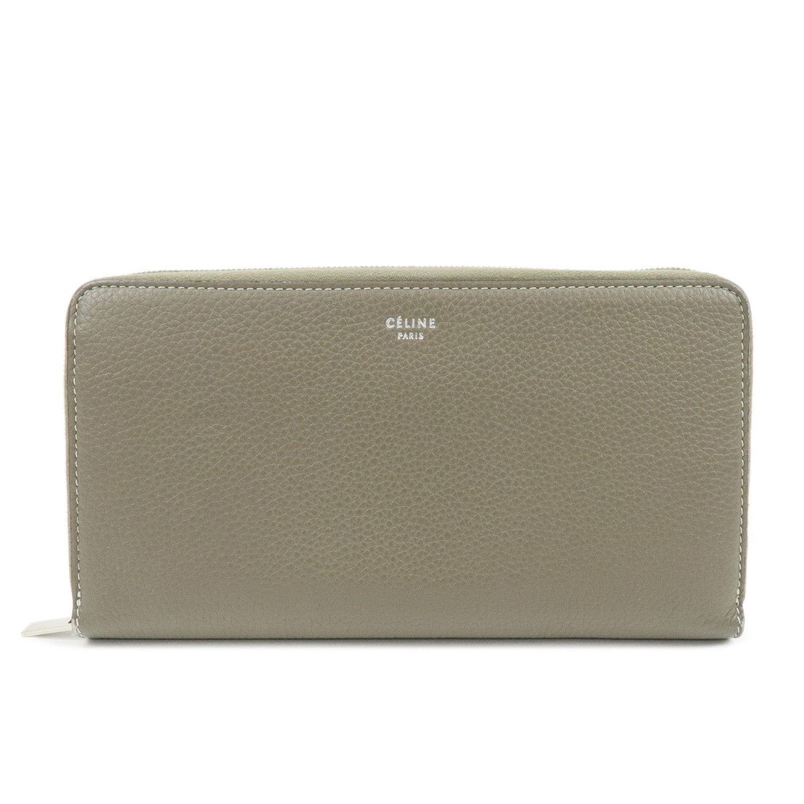 Celine Celine Zippy Long Wallet Calfskin Gray Size ONE SIZE - 1 Thumbnail
