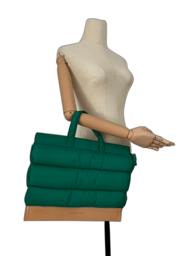 Masaki Matsushima Masaki Matsushima Green Soft Tote Bag Size ONE SIZE - 1 Thumbnail