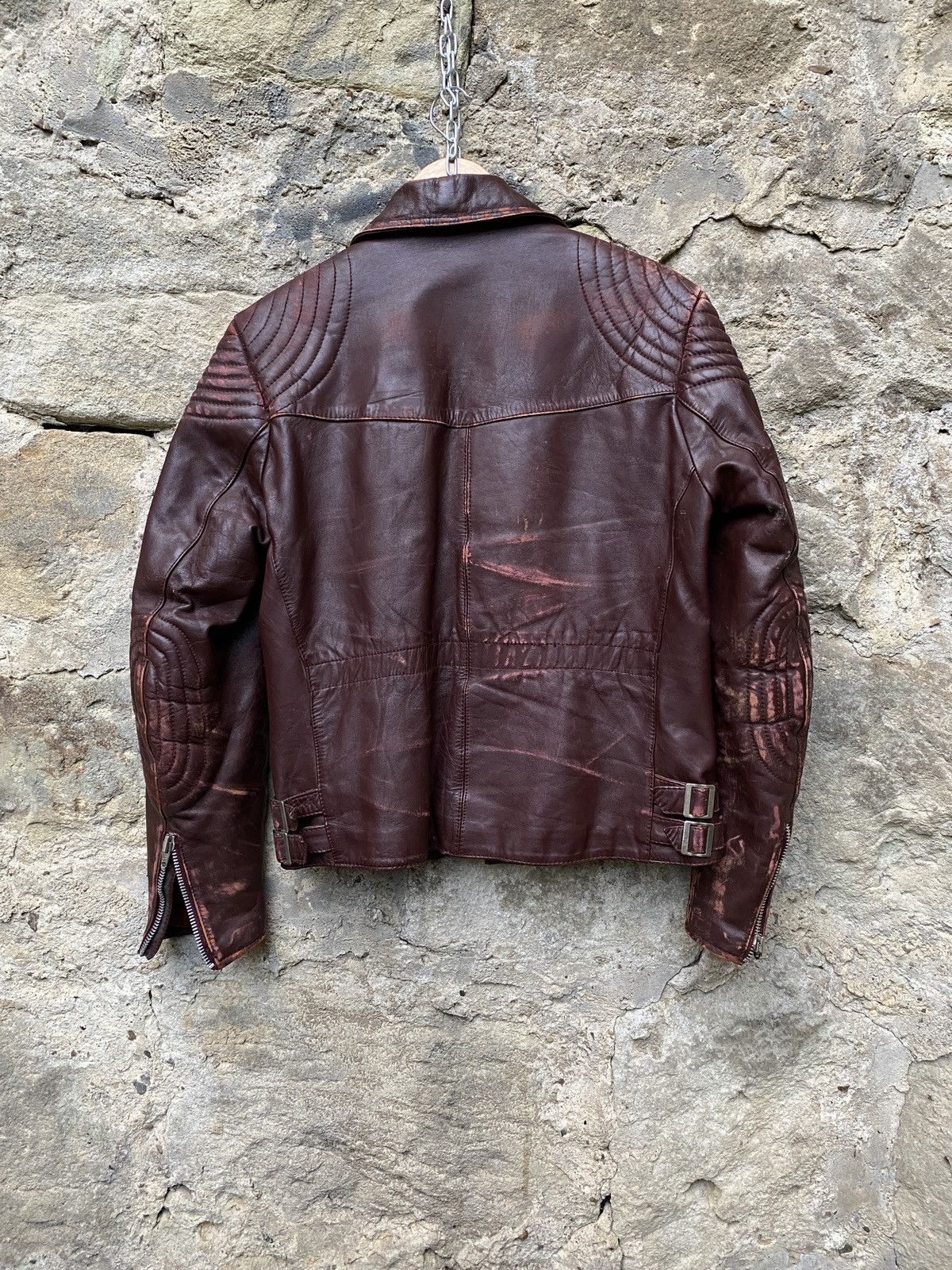 Vintage Rare Vintage 80s Distressed Leather Biker Jacket Size US M / EU 48-50 / 2 - 8 Thumbnail