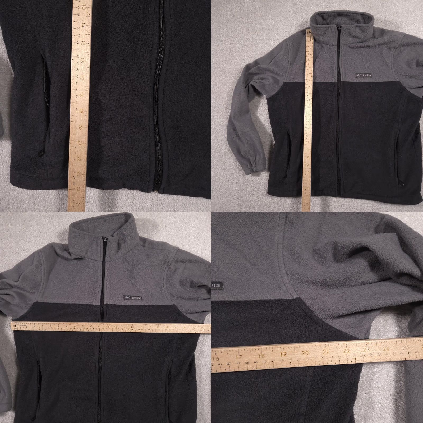 Vintage Columbia Fleece Jacket Mens Large Black Full Zip Stand Collar Pockets Hiking Windbreaker Size US L / EU 52-54 / 3 - 9 Thumbnail