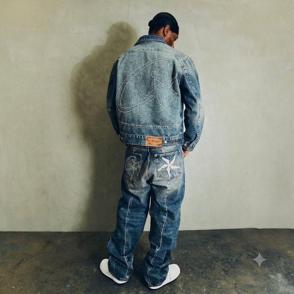 Corteiz C-Star Denim Trucker Jacket | Grailed