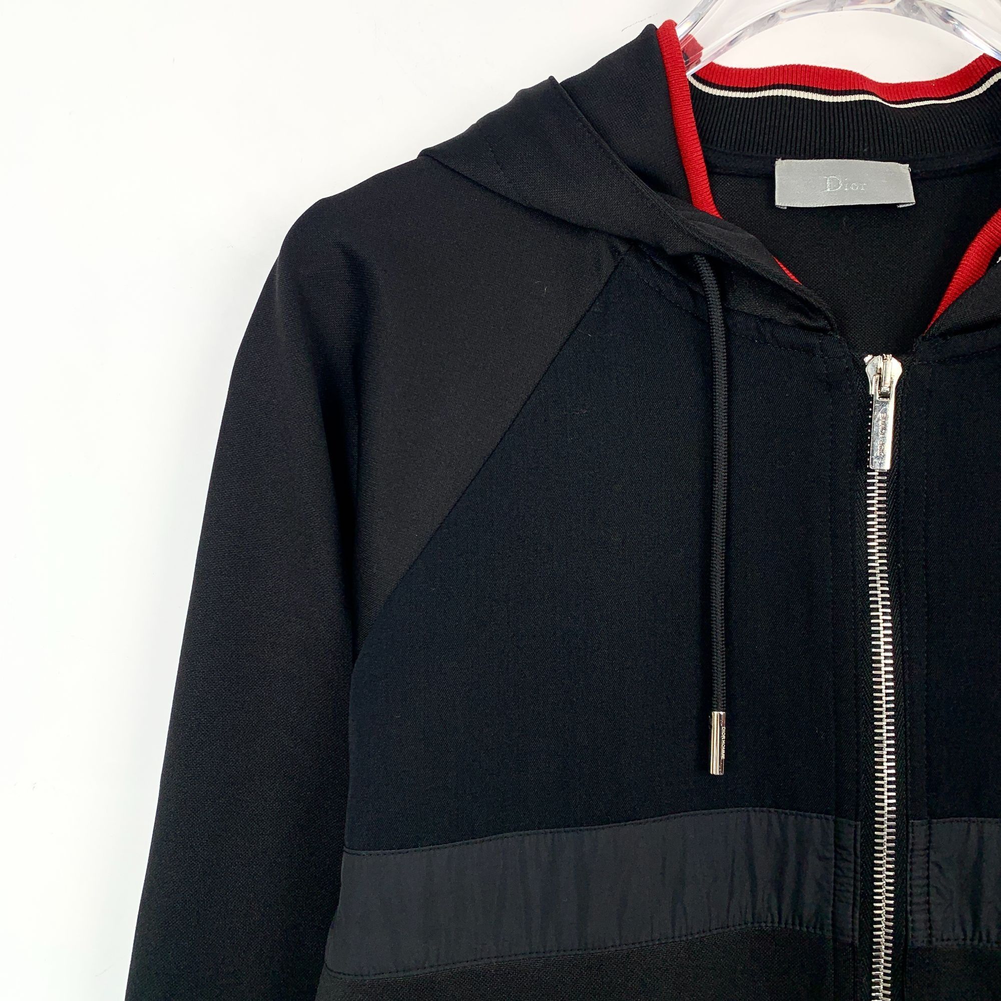 Dior Christian Dior Mens Black Wool & Polyamide Hoodie Jacket Wit Size US S / EU 44-46 / 1 - 6 Thumbnail