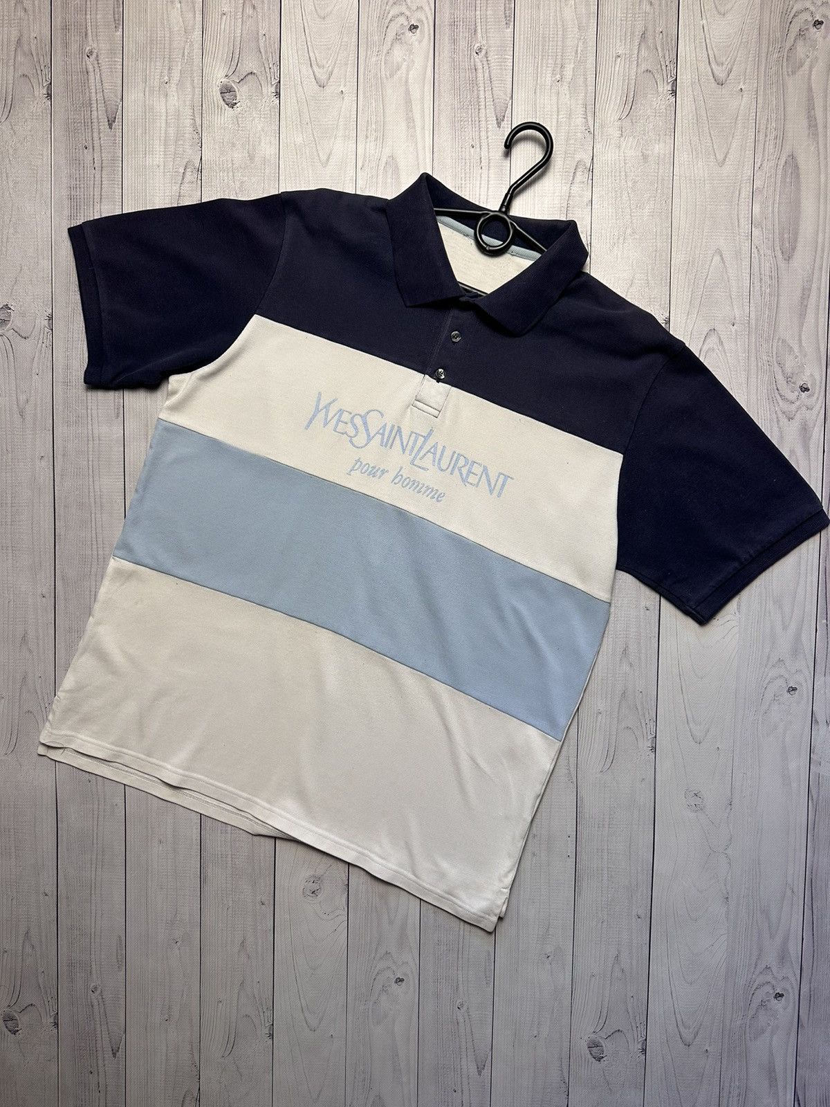 Vintage × Yves Saint Laurent Vintage Yves Saint Laurent polo big logo size M Size US M / EU 48-50 / 2 - 1 Thumbnail