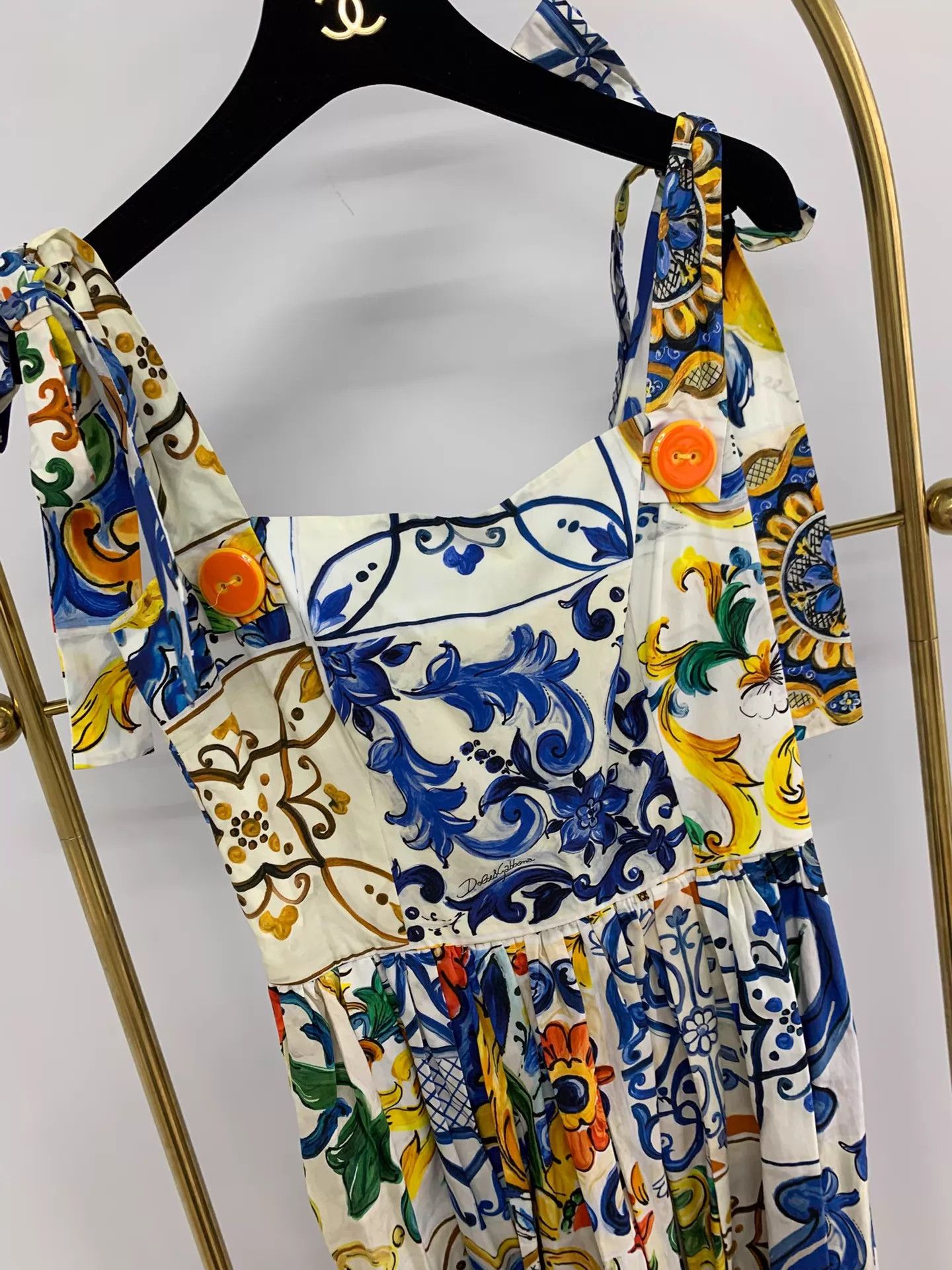Dolce & Gabbana Dolce&Gabbana women's color print cami dress size 42 new Size XS / US 0-2 / IT 36-38 - 2 Thumbnail