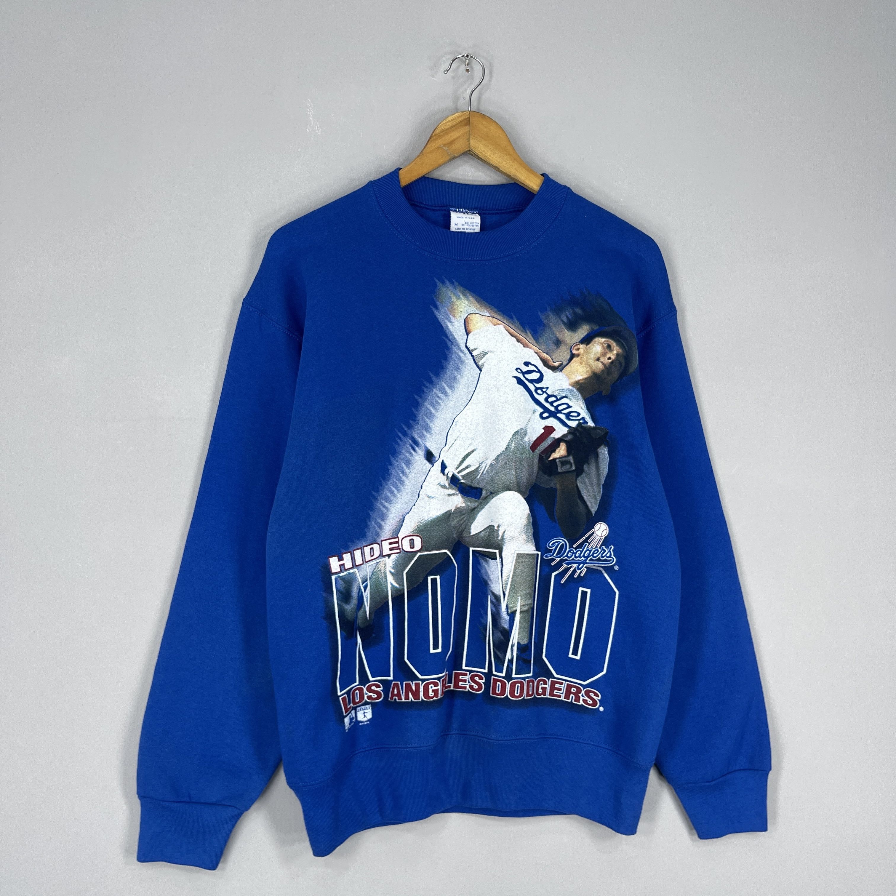 MLB Vintage 1990s HIDEO NOMO Dodgers Mlb Crewneck Sweatshirt Size US M / EU 48-50 / 2 - 4 Thumbnail