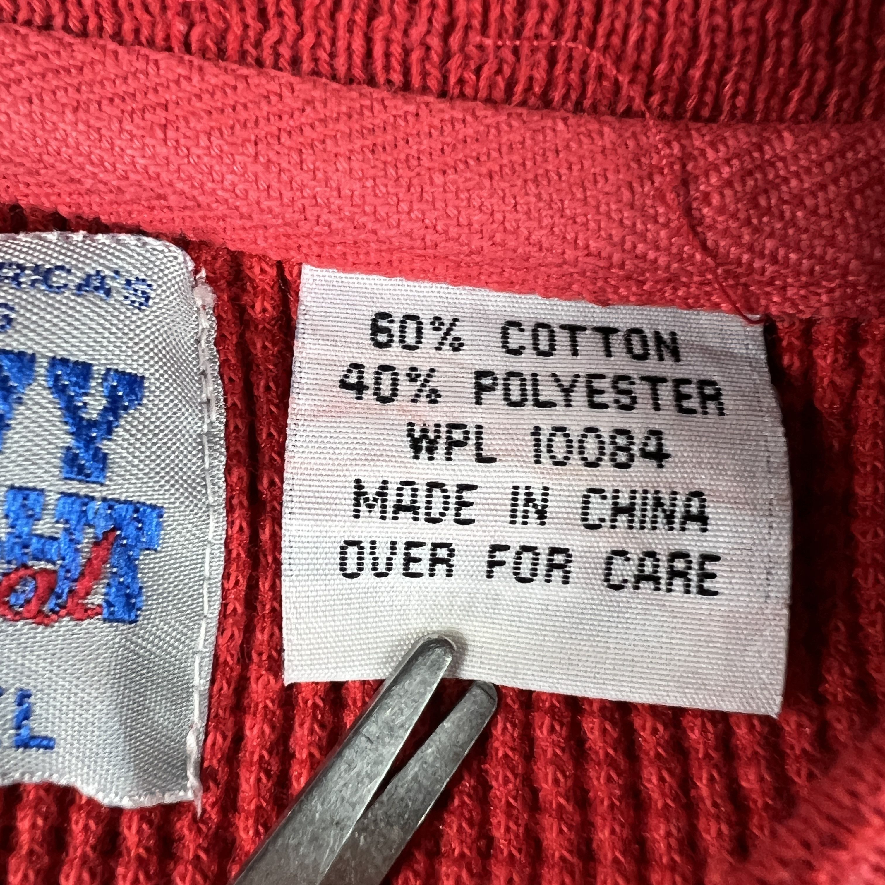 MLB × Russell Athletic × Vintage VTG Russell Cincinnati Reds Thermal Sweatshirt Red Crewneck Size US XXL / EU 58 / 5 - 12 Thumbnail