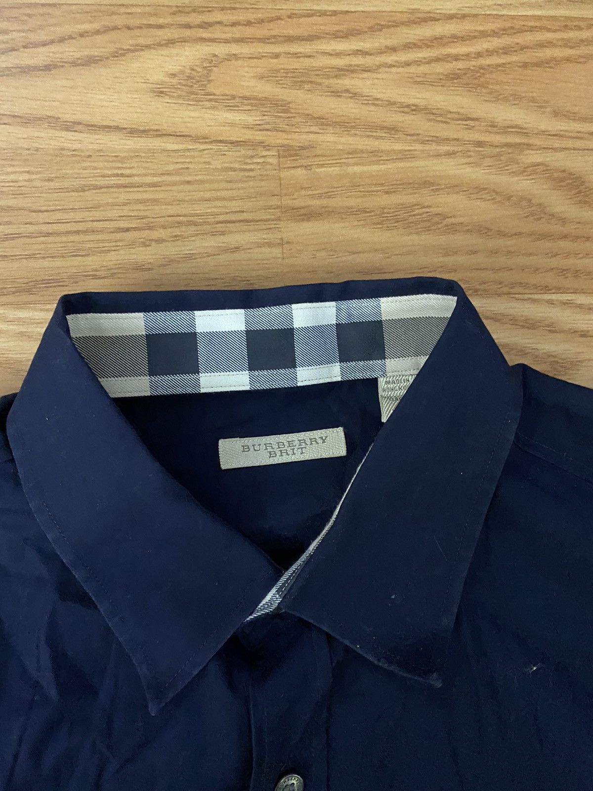 Burberry Burberry button up navy Size US XL / EU 56 / 4 - 2 Thumbnail