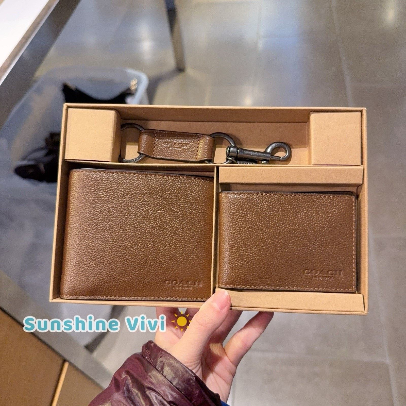 Coach NWT Coach 3 In 1 Bifold Wallet Set Key Fob Leather CS433 Size ONE SIZE - 1 Thumbnail