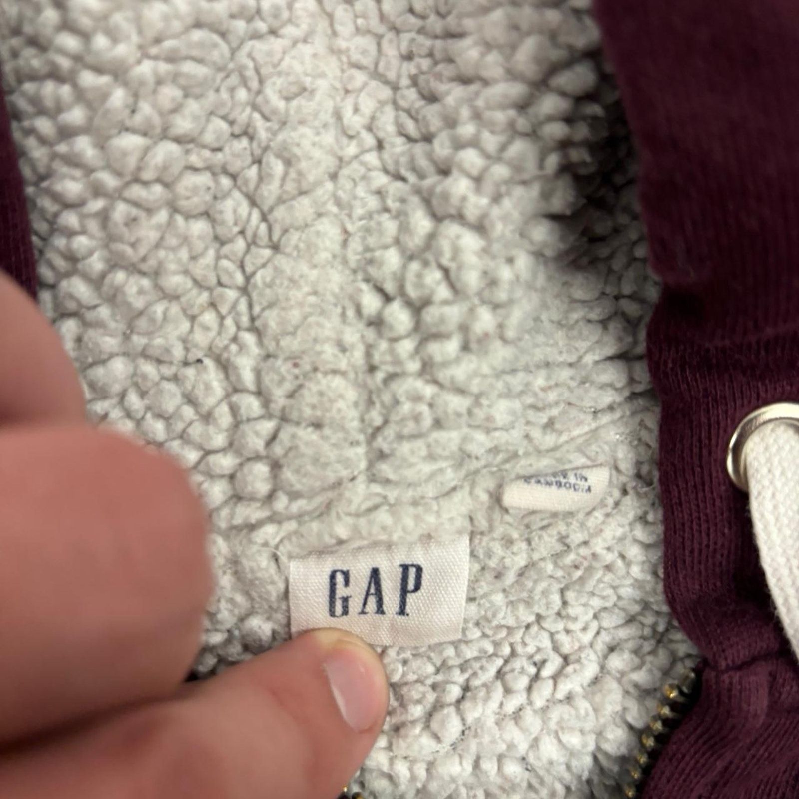 Gap Vintage gap heavyweight burgundy zip Size US L / EU 52-54 / 3 - 3 Thumbnail