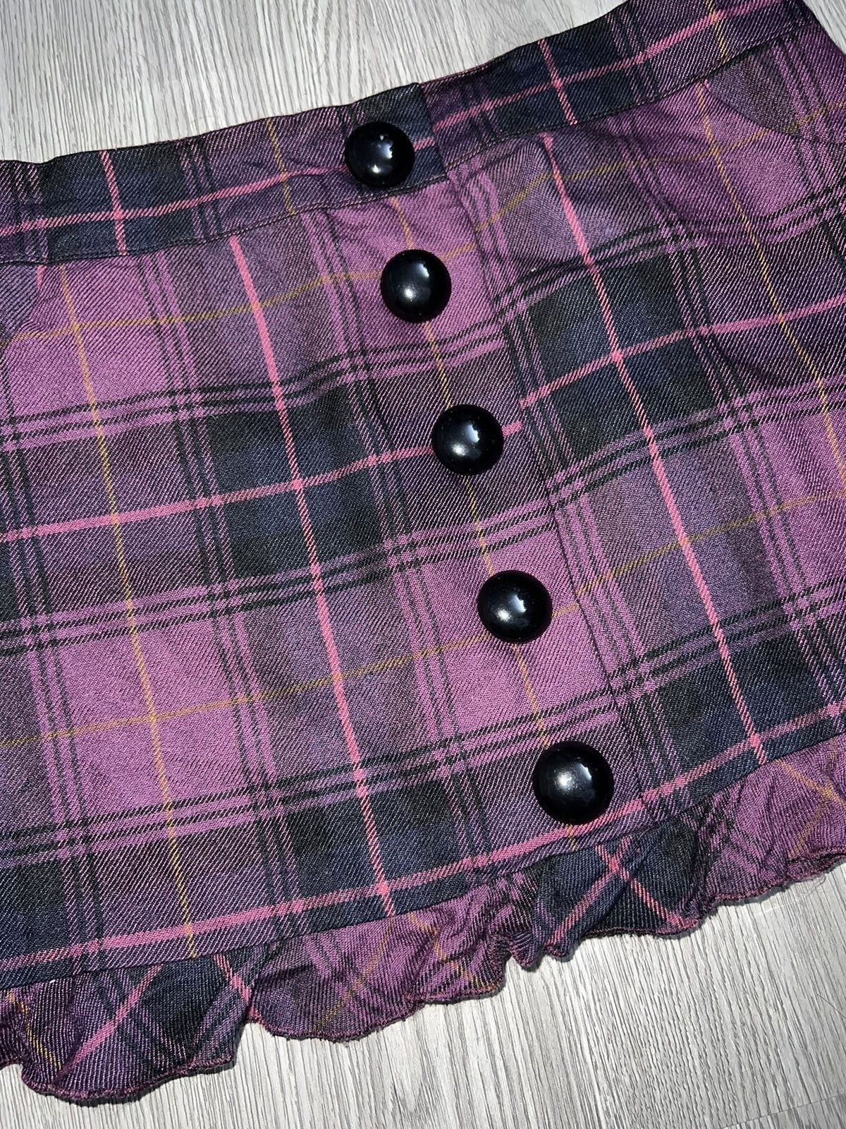Japanese Brand Y2K Pinky Girl tartan purple skirt 🔮 Size 25" / US 0 / IT 36 - 5 Thumbnail