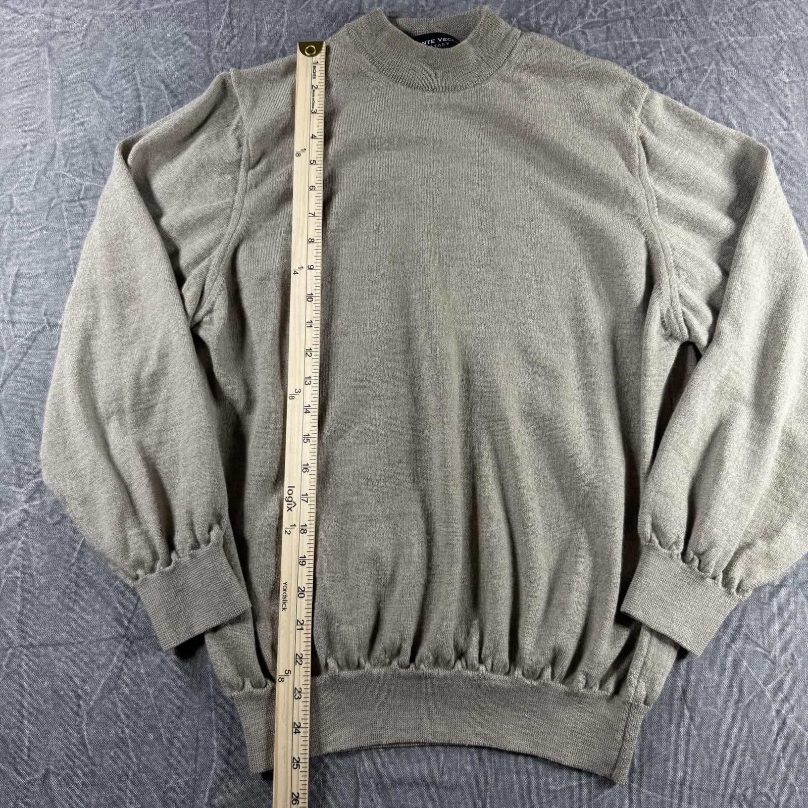 Other Ponte Vecchio Sweater Men's S Tan 100% Merino Wool Italy Size US S / EU 44-46 / 1 - 4 Thumbnail