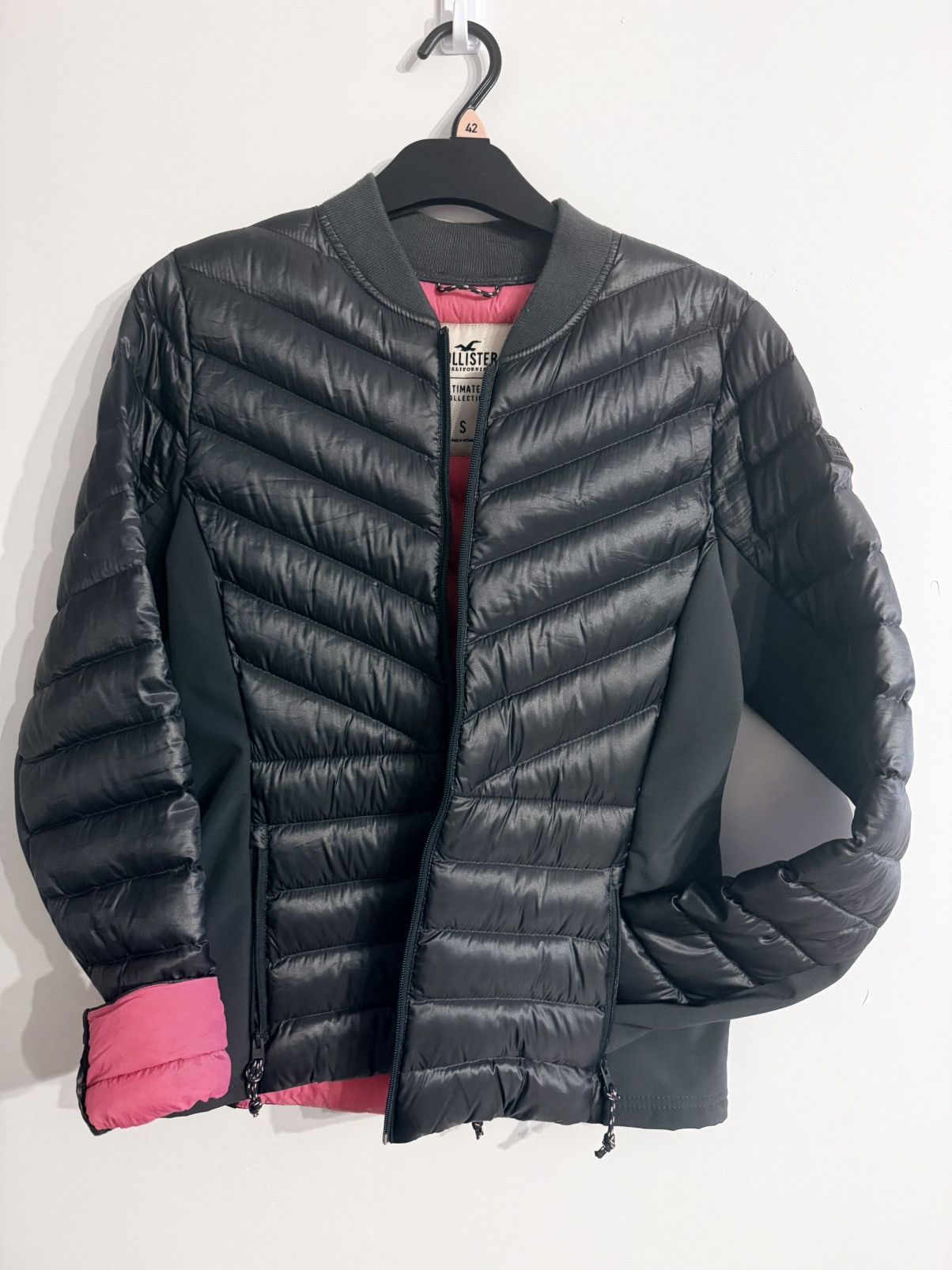 Hollister Hollister Gray Down Rain Jacket, Size S Size S / US 4 / IT 40 - 2 Thumbnail