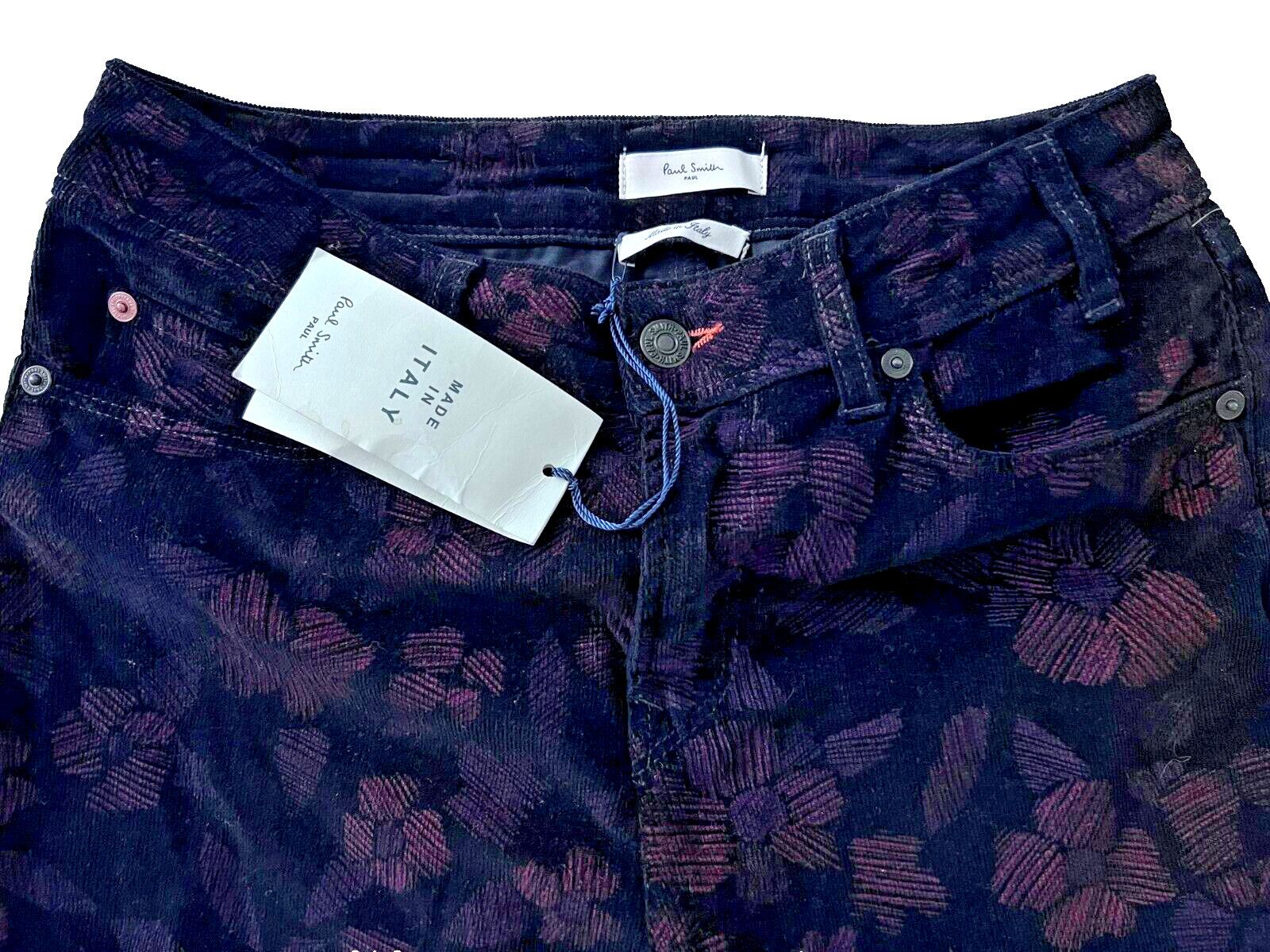 Paul Smith Paul Smith Floral Velvet Pant Black Multi ( 29 ) Size 29" - 2 Thumbnail