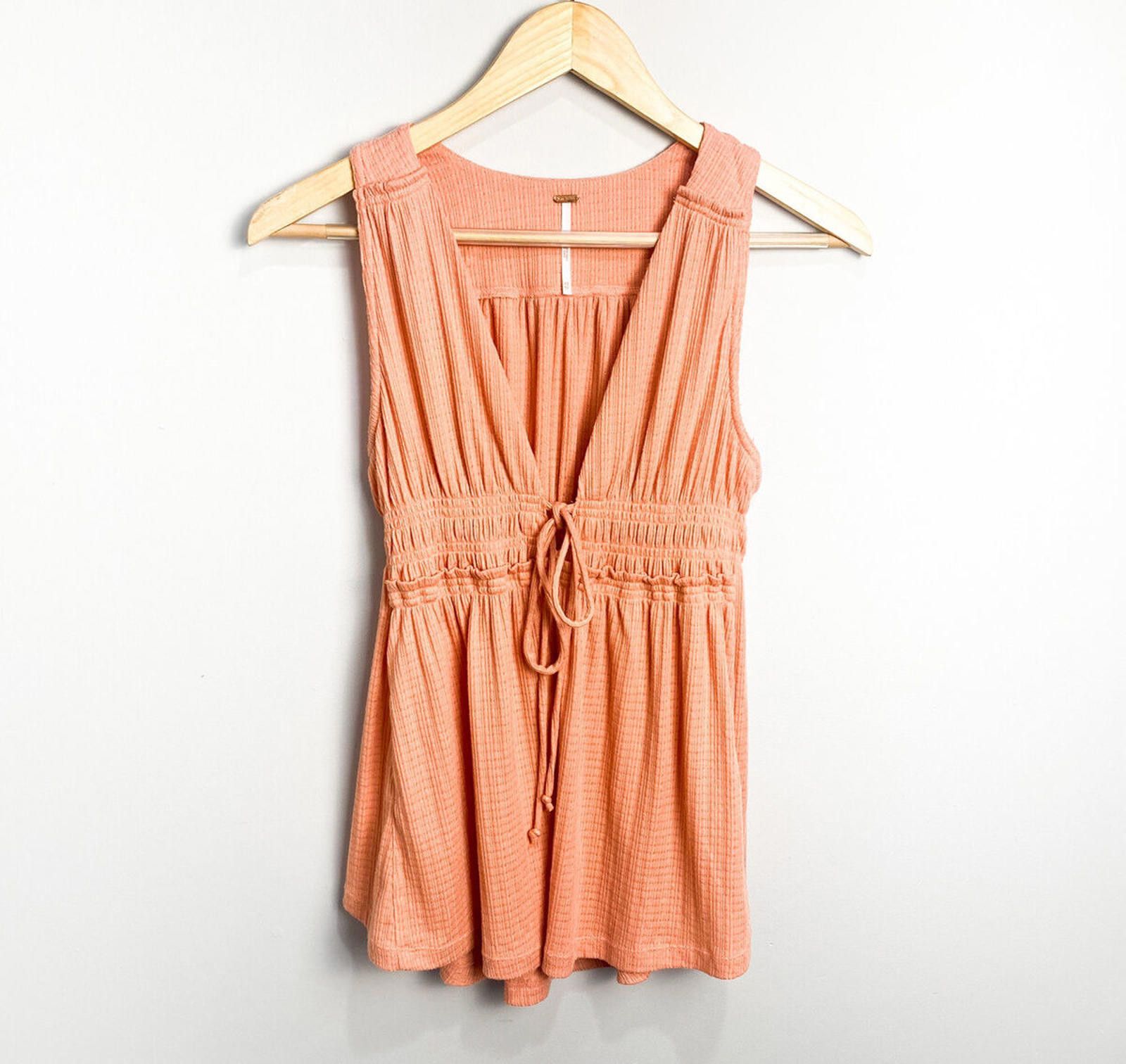 Free People Free People Beach Bound Peach Boho Tank Top sz S Size S / US 4 / IT 40 - 1 Thumbnail