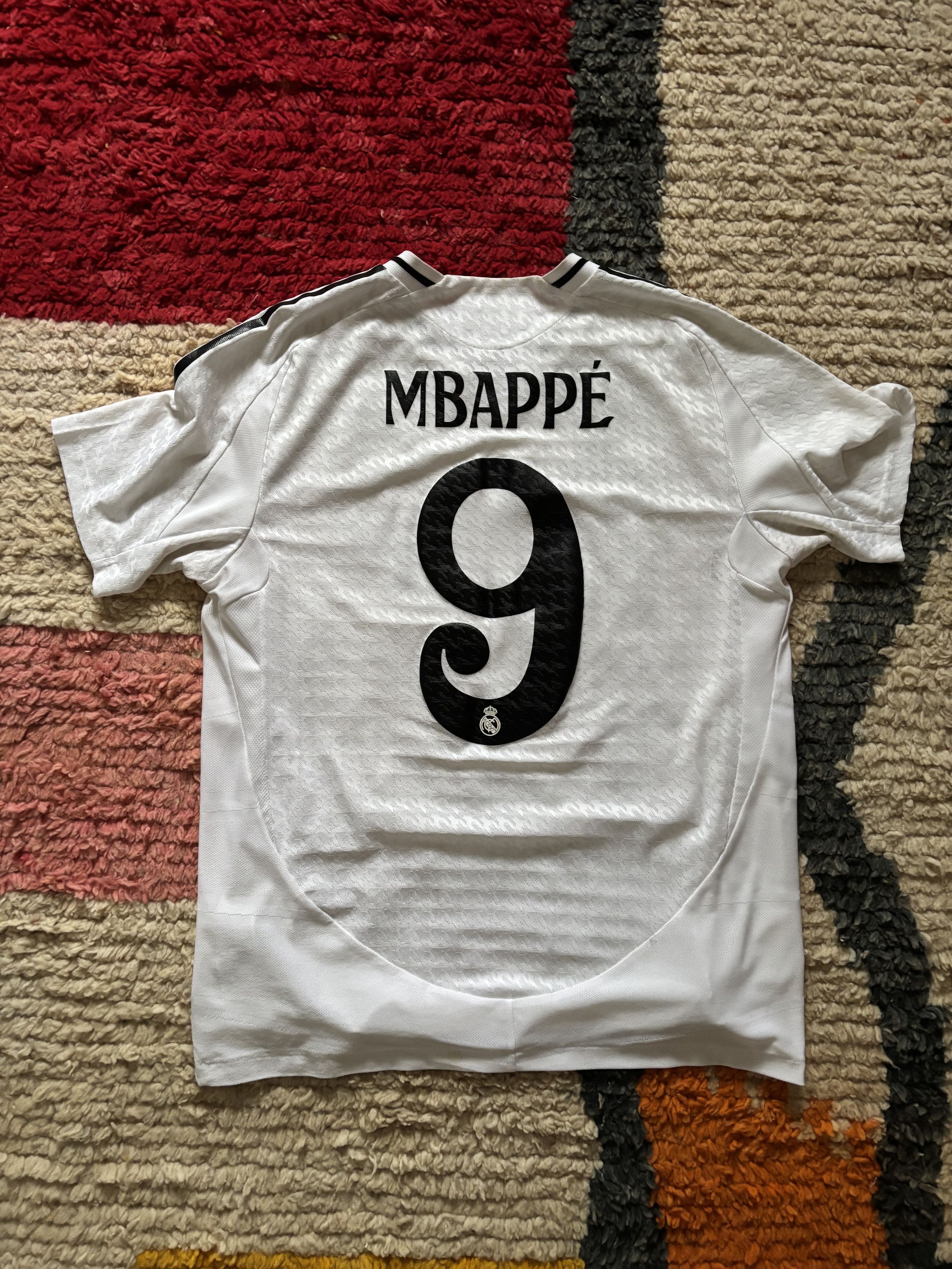 Adidas Real Madrid Mbappé #9 Home Jersey (Authentic Match Version) Size US L / EU 52-54 / 3 - 5 Thumbnail
