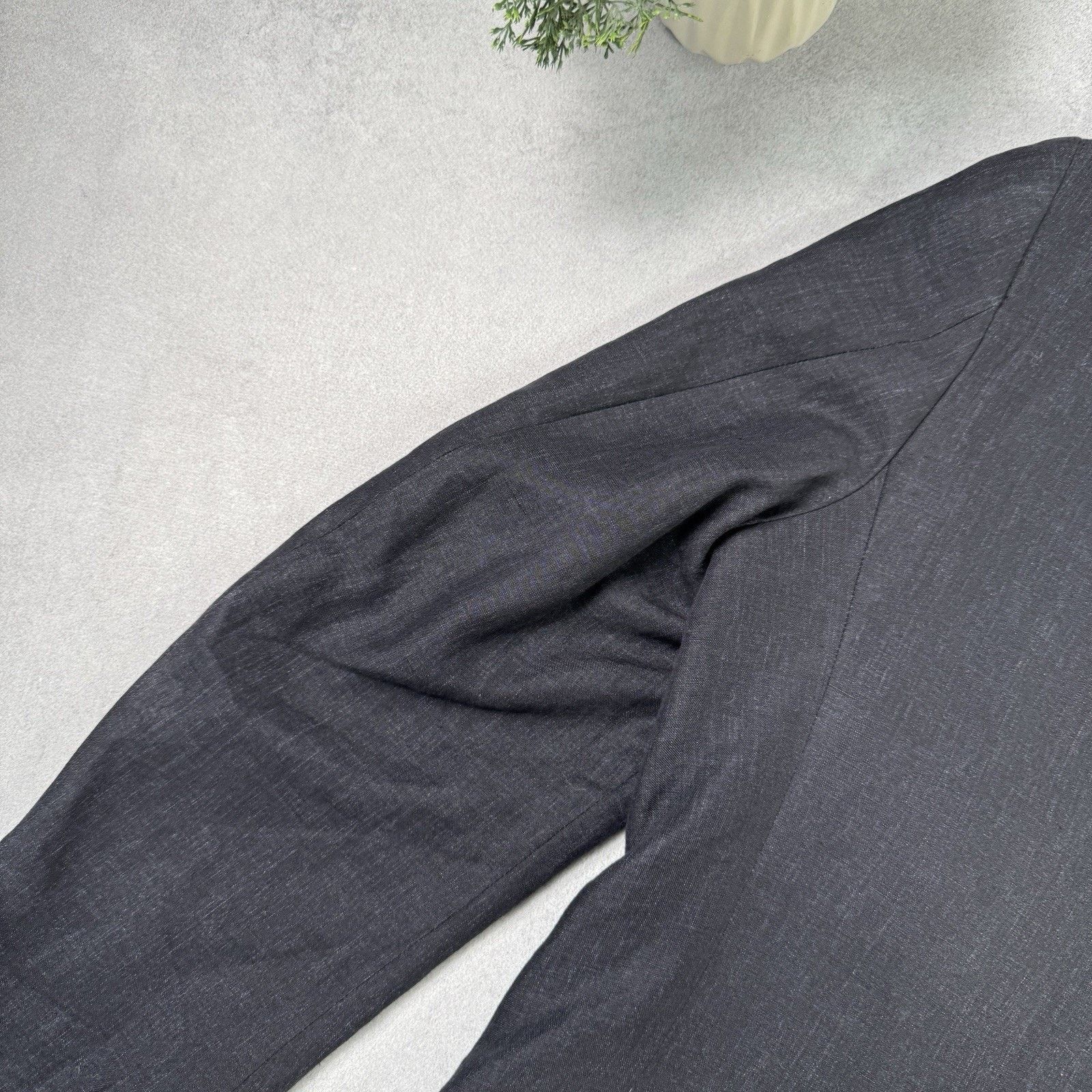 Burberry Burberry Men Linen Blazer Size 50 Black Size 40R - 15 Thumbnail