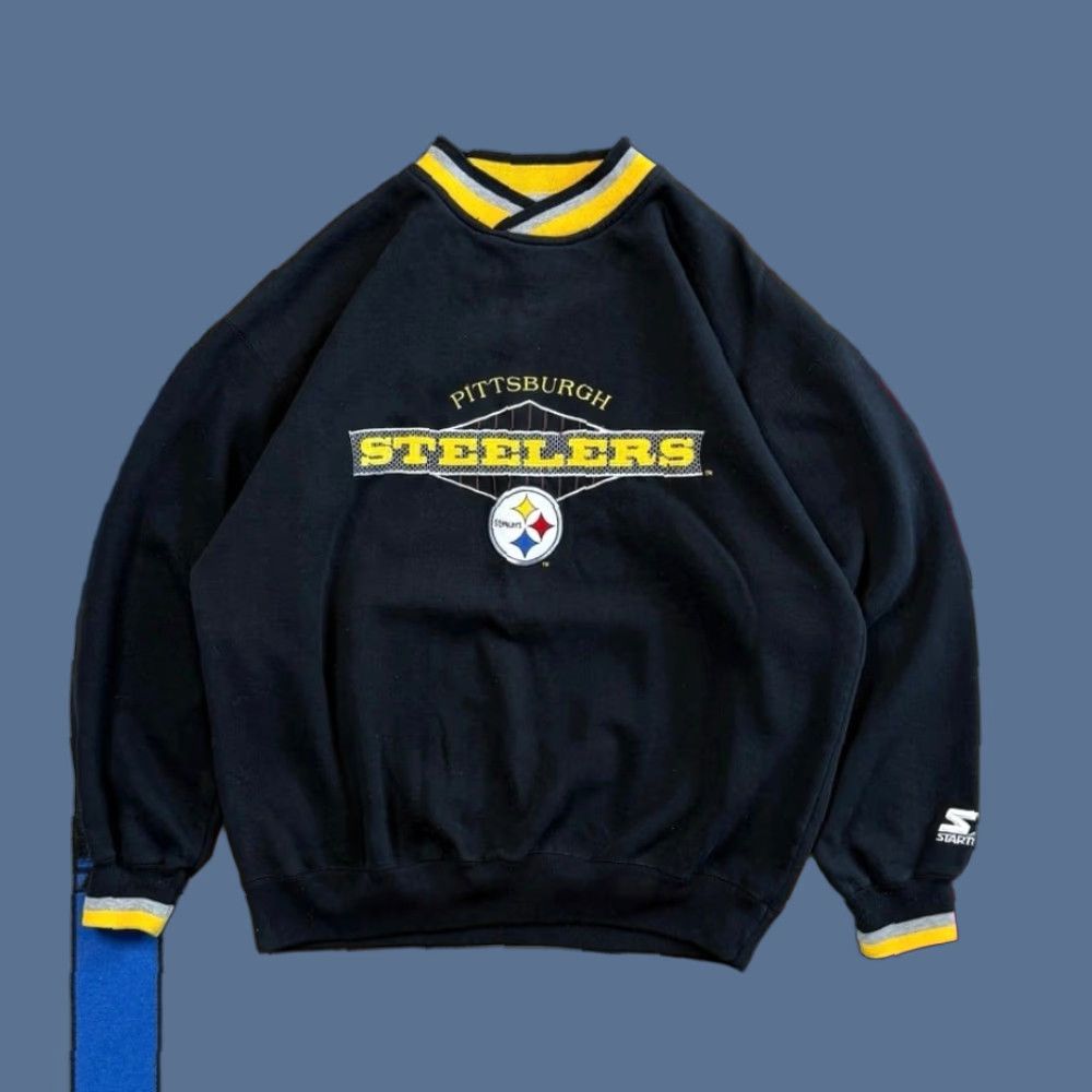 Starter VINTAGE Pittsburgh Steelers Starter Embroidered Sweatshirt Sweatshirt Size L Men Black 90s NFL Football Pullover Size US L / EU 52-54 / 3 - 1 Thumbnail