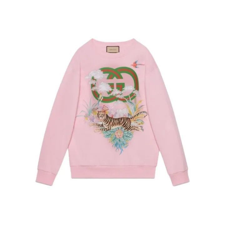 Gucci Gucci Pink Tiger Print Sweatshirt for Women-2507 Size L / US 10 / IT 46 - 5 Thumbnail