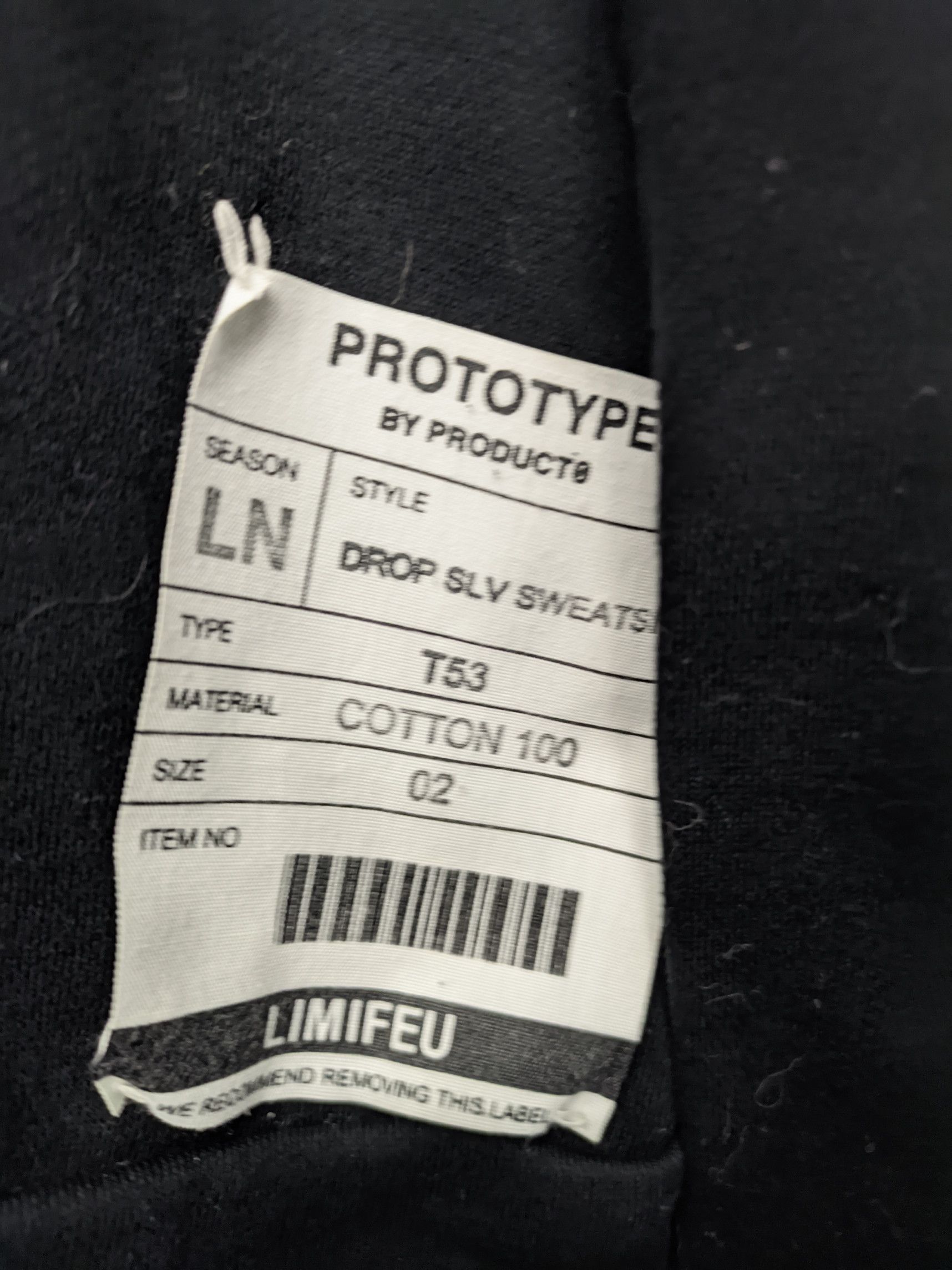 Limi Feu SS20 Drop-Shoulder Cropped Sweatshirt Size L / US 10 / IT 46 - 3 Thumbnail
