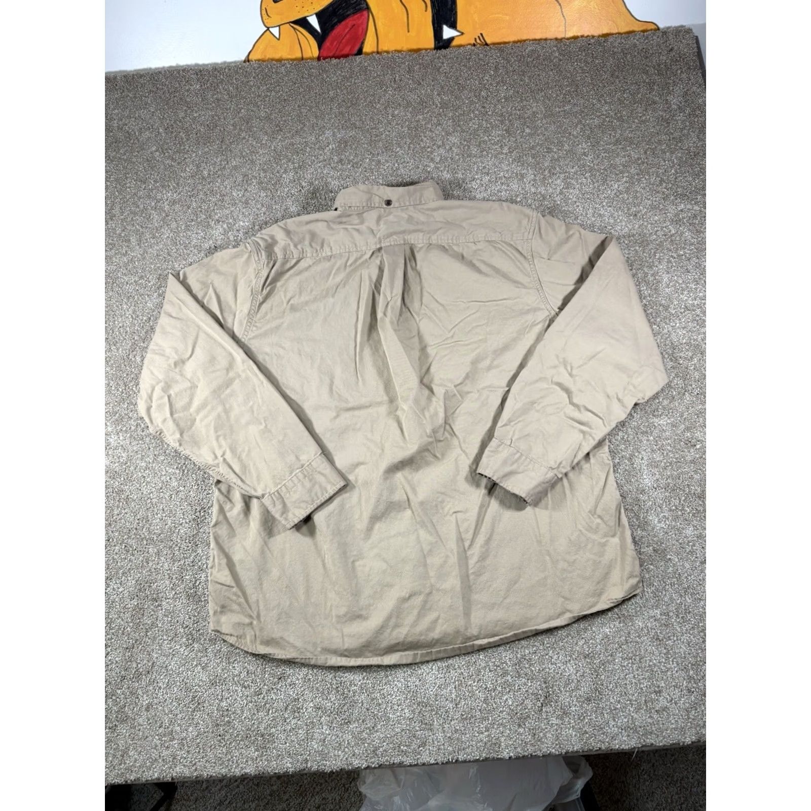 Lands' End Lands' End Tan Button-Down Long Sleeve Collared Shirt Mens XL 17-17.5 100% Cotton Classic Preppy Shirt Size US XL / EU 56 / 4 - 5 Thumbnail