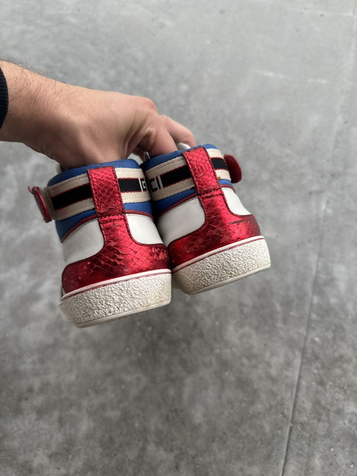 Gucci STEAL Gucci Ace High Strap GG hi-top sneakers designer Size US 7 / EU 40 - 5 Thumbnail