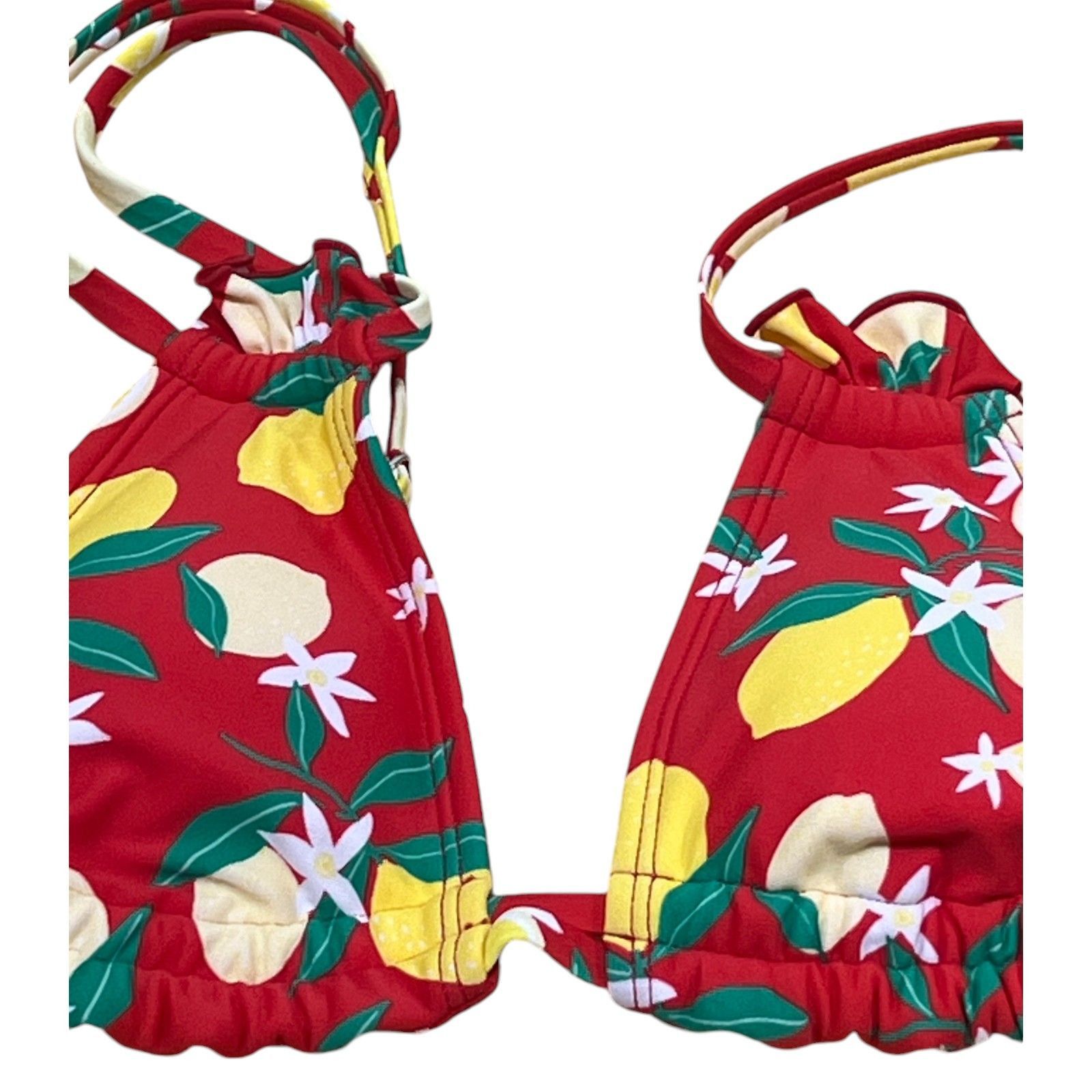 Other Wild Fable - Women's Strappy Triangle Bikini Top - Red Lemon Size ONE SIZE - 11 Thumbnail