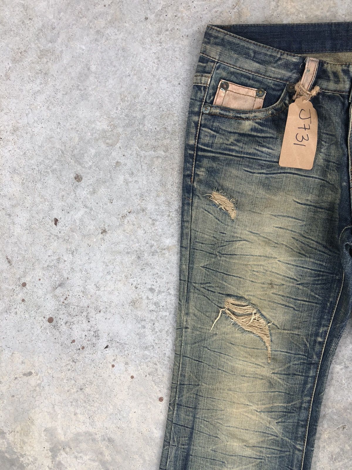 Japanese Brand Japanese Algate Flared Jeans Mud Wash Distressed Jeans Size US 32 / EU 48 - 4 Thumbnail