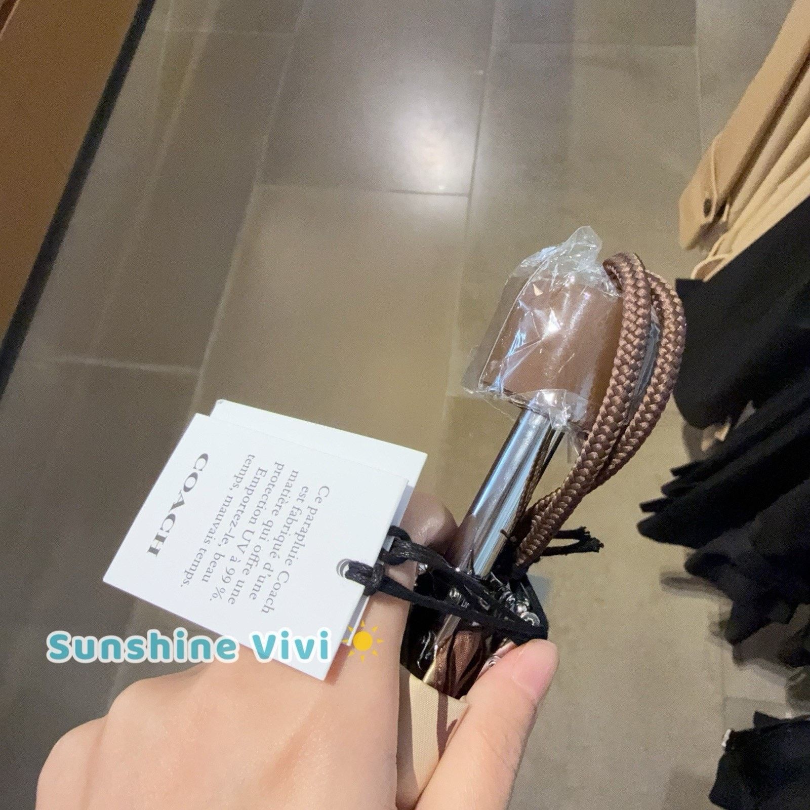 Coach NWT Coach Uv Protection Mini Umbrella With Shell Print CBM53 Size ONE SIZE - 3 Thumbnail