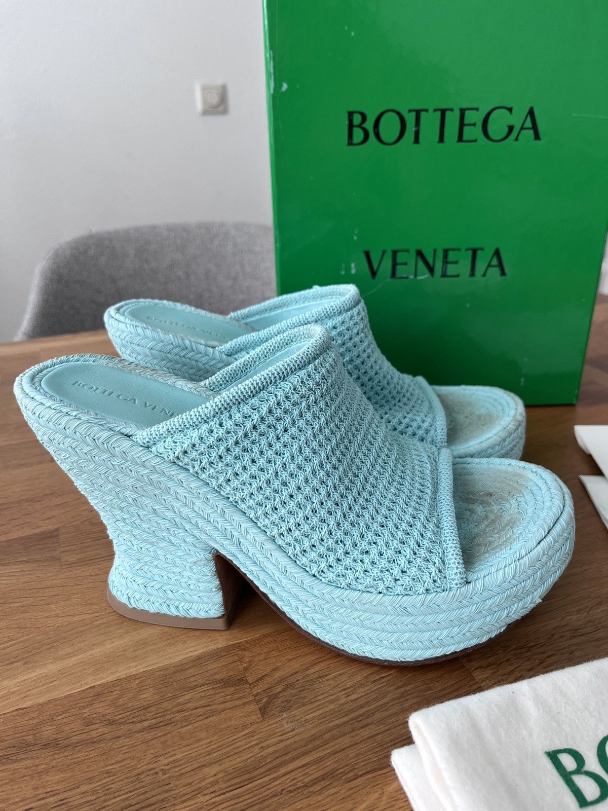 Bottega Veneta Bottega Veneta wedge sandals 38 Size US 7 / IT 37 - 10 Thumbnail