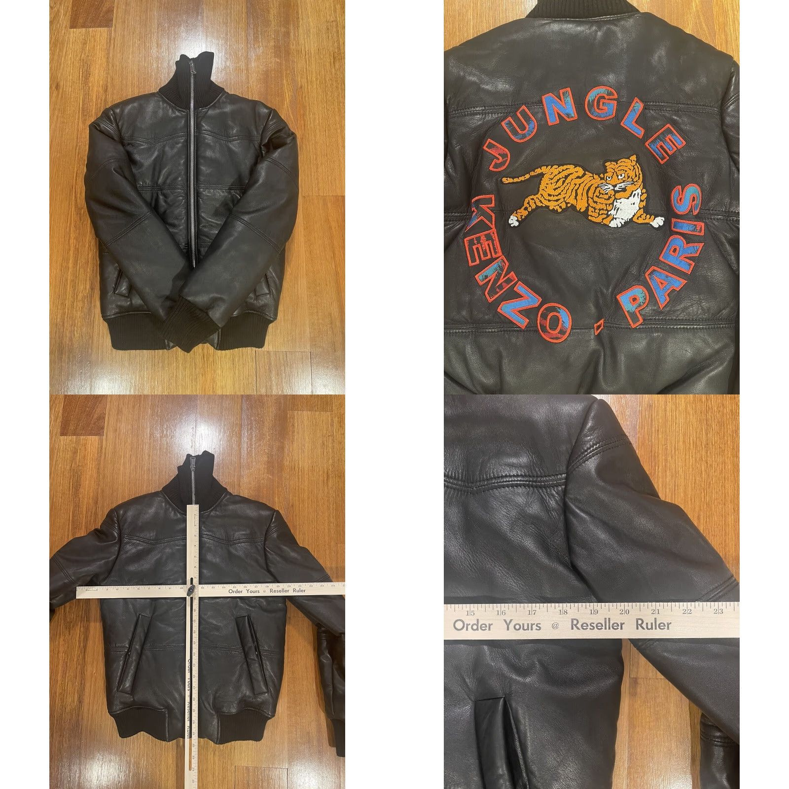 Kenzo KENZO x H&M Leather Bomber Jacket Spring Black XS SS16 Rare Limited Mens Size US XS / EU 42 / 0 - 10 Thumbnail