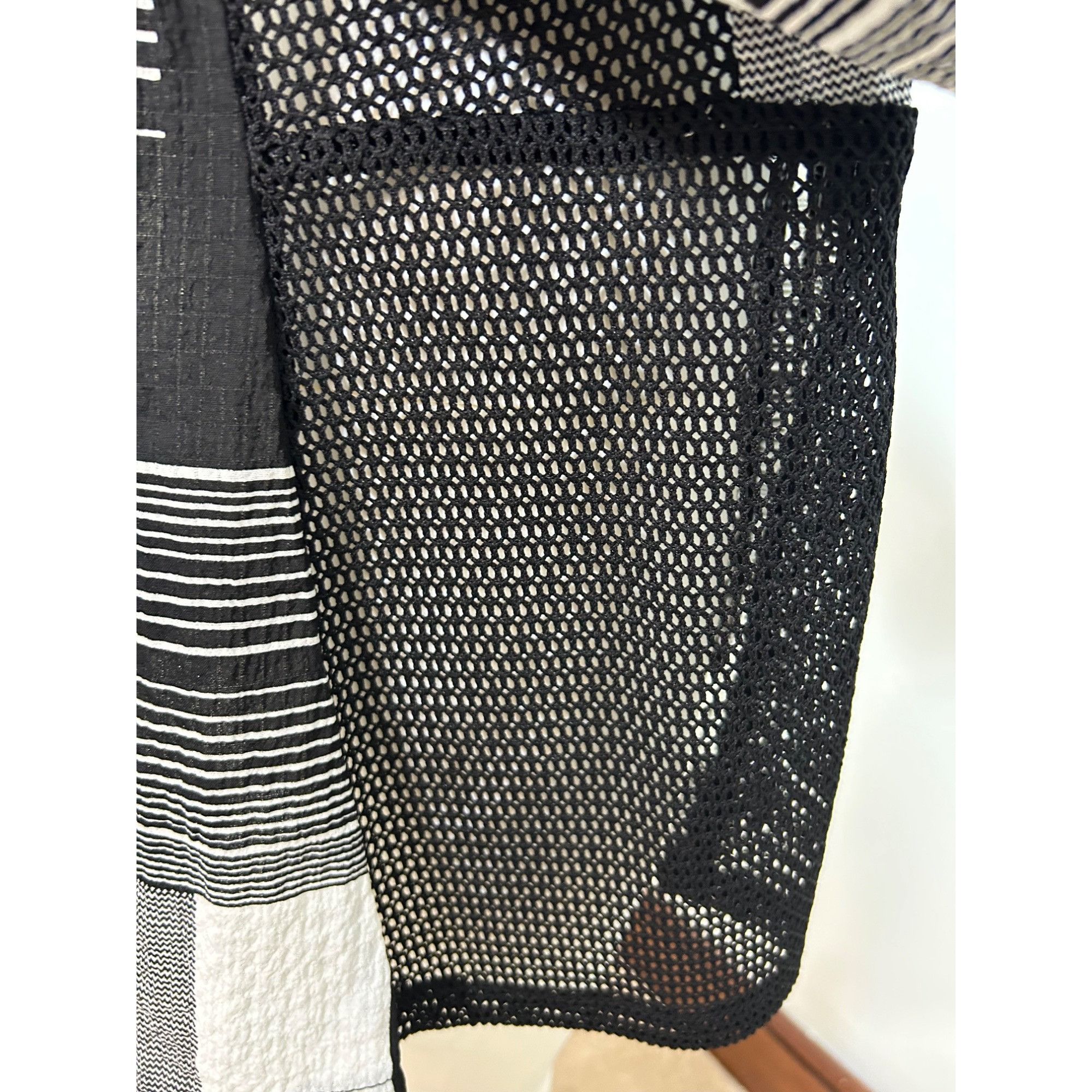 Other Damee Tunic Top XL Black White Checkered Mesh Inserts Collar Size XL / US 12-14 / IT 48-50 - 12 Thumbnail