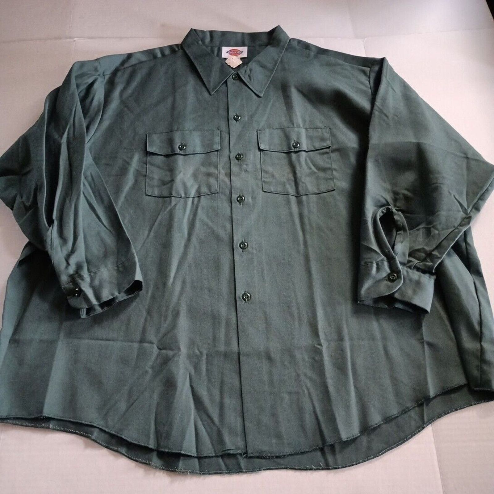 Dickies Vintage Dickies Mens Shirt 20-20 1/2 x 33 Green Button Up Size US XXL / EU 58 / 5 - 1 Thumbnail